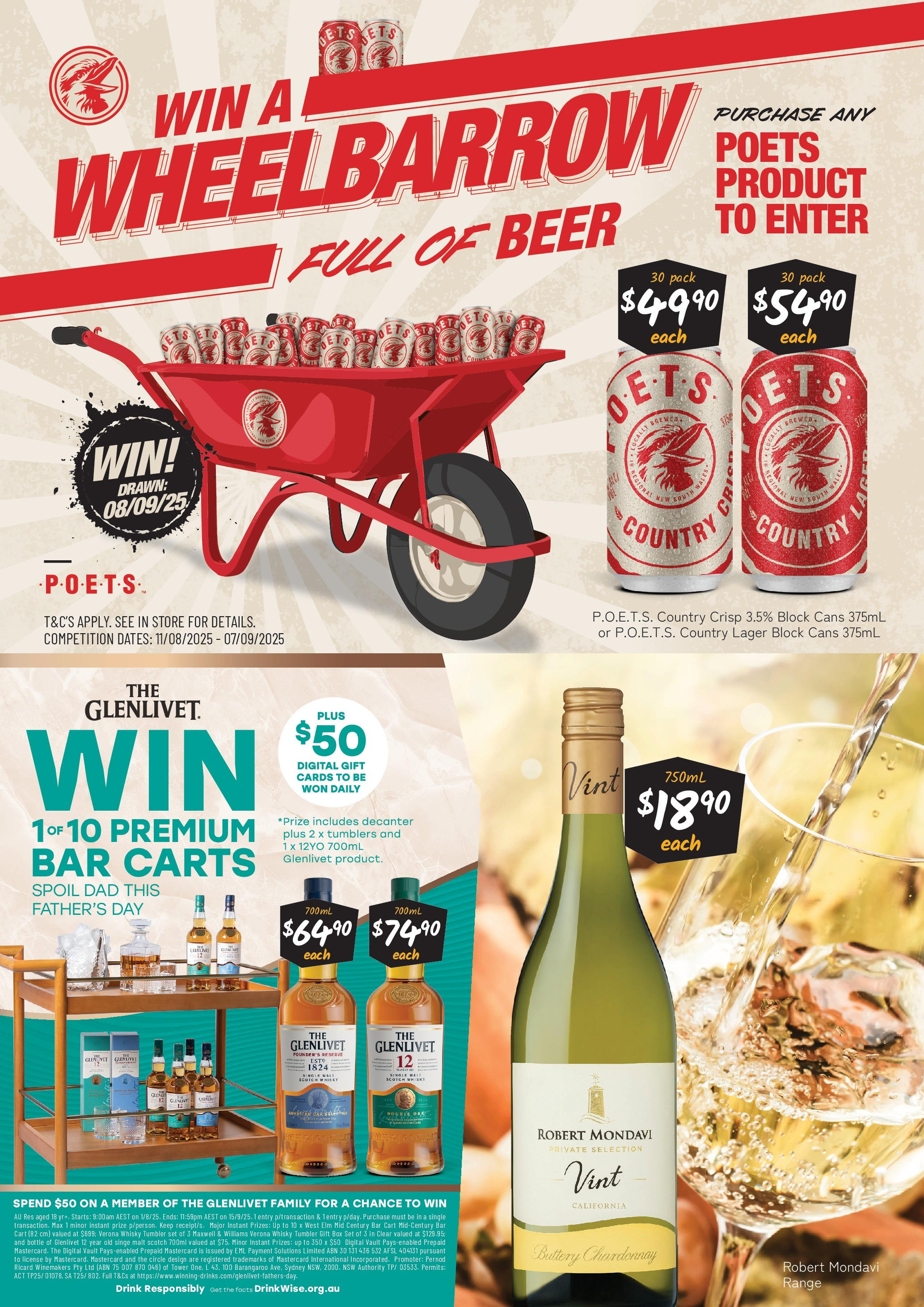 Cellarbrations Catalogue Wynnum, Narangba  - 11/08/2025 > weekly / monthly specials | Page: 2 | Products: Beer, Cart, Wheelbarrow, Scotch