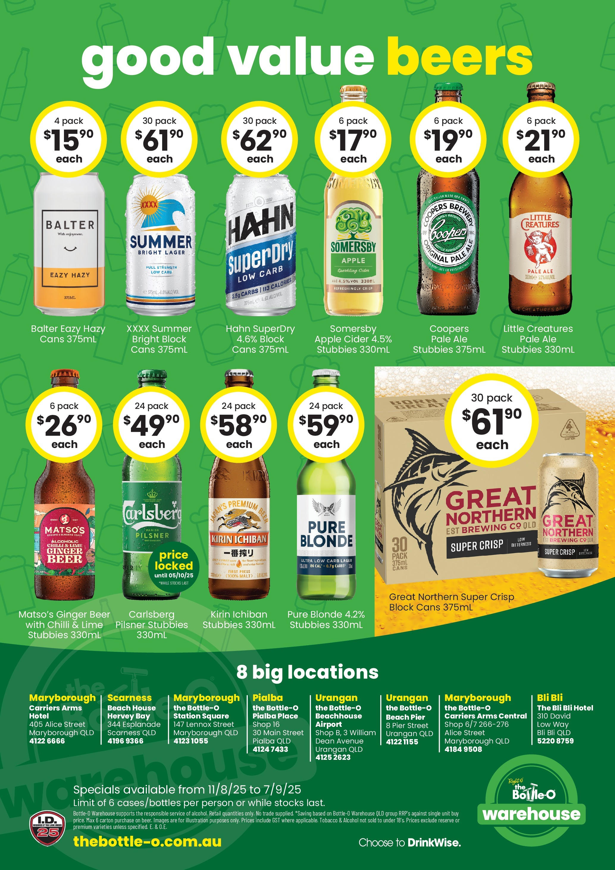 The Bottle-O Catalogue Wondunna - 11/08/2025 > weekly / monthly specials | Page: 6 | Products: Ginger, Beer, Chilli, Lime