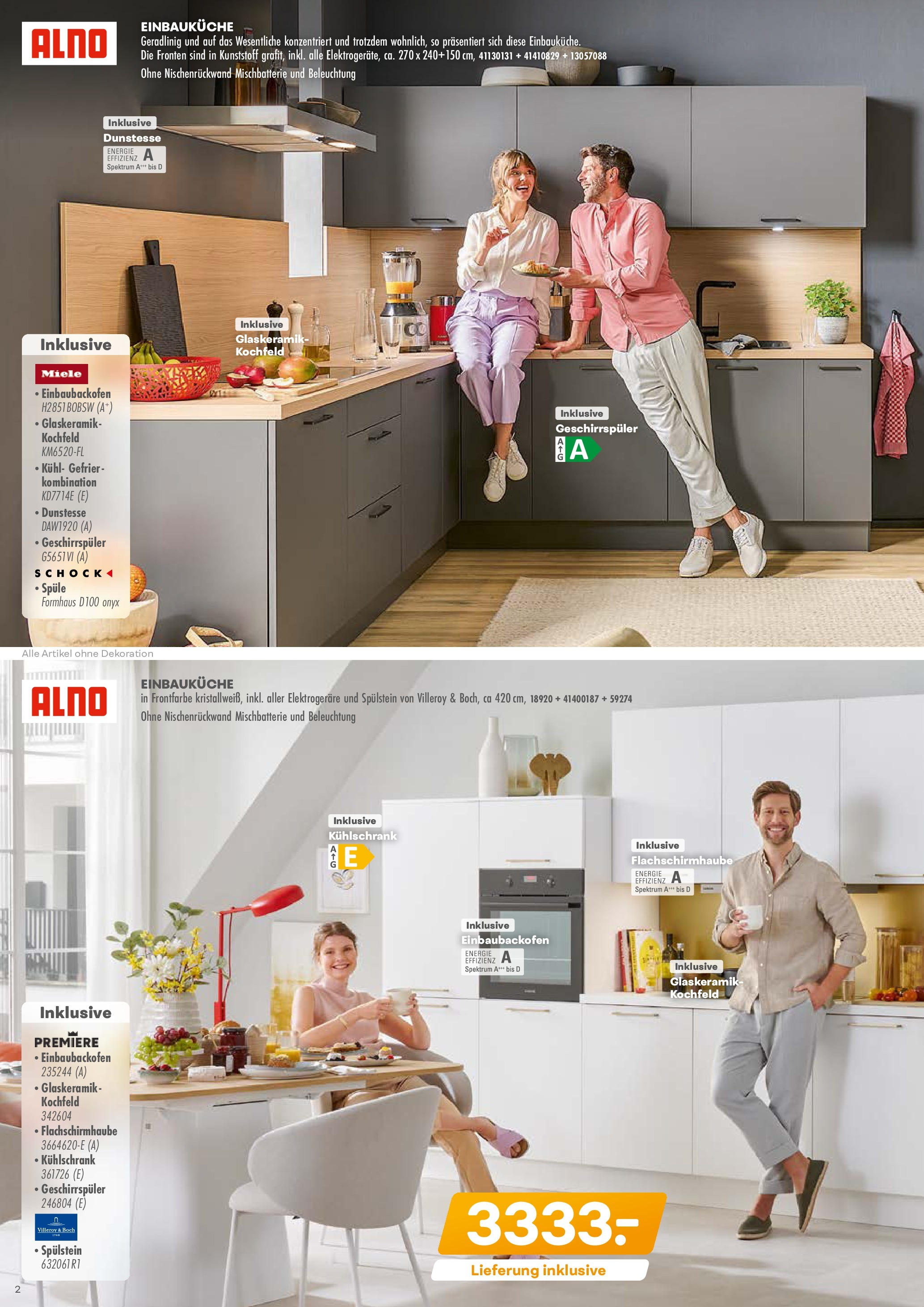 Möbel Kraft  Prospekt Markenküchen (ab 12.08.2025) zum Blättern | Seite: 2 | Produkte: Miele, Geschirrspüler, Einbauküche, Kochfeld