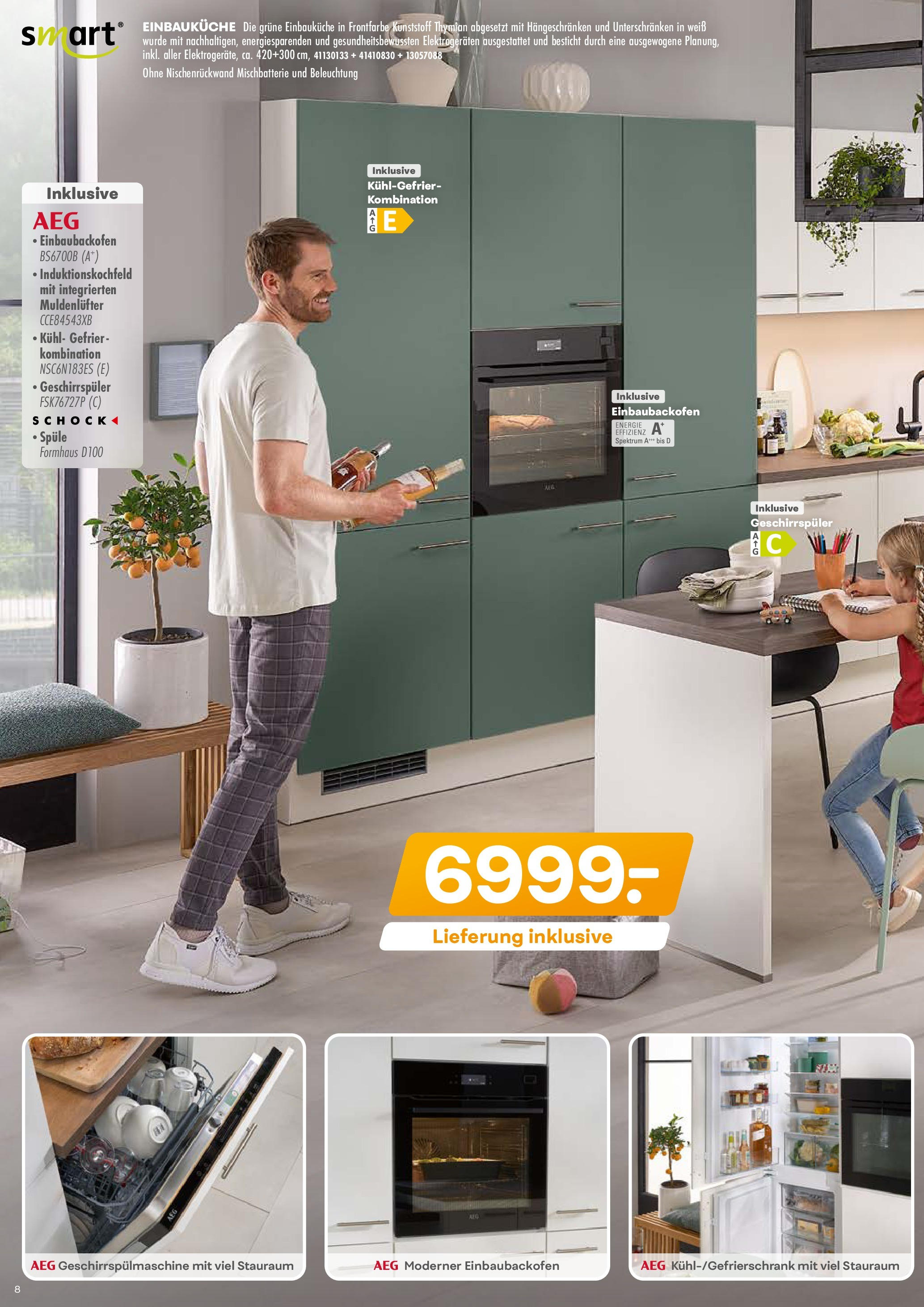 Möbel Kraft  Prospekt Markenküchen (ab 12.08.2025) zum Blättern | Seite: 8 | Produkte: AEG, Geschirrspüler, Einbauküche, Geschirrspülmaschine