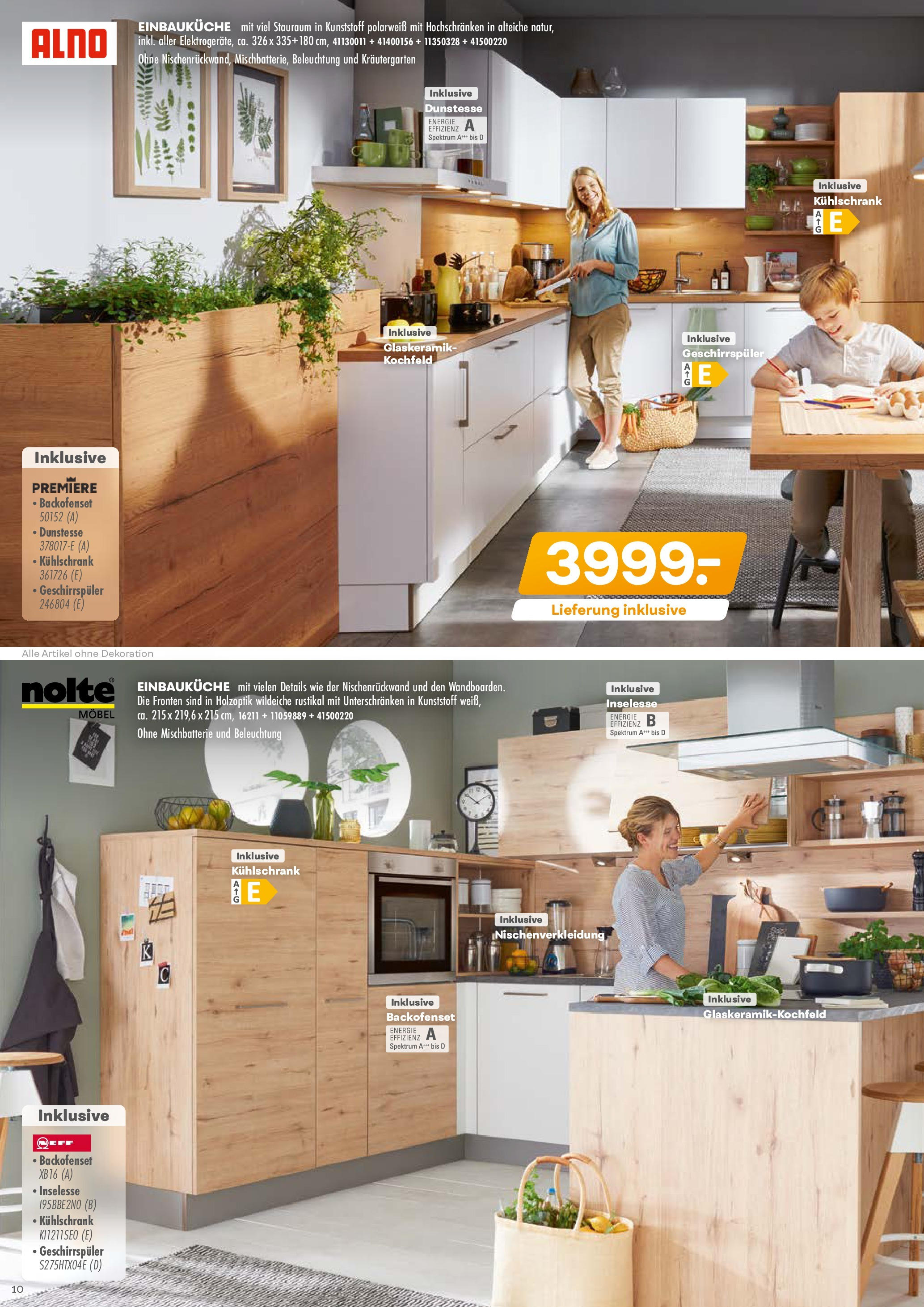Möbel Kraft  Prospekt Markenküchen (ab 12.08.2025) zum Blättern | Seite: 10 | Produkte: Geschirrspüler, Einbauküche, Kühlschrank, Kochfeld