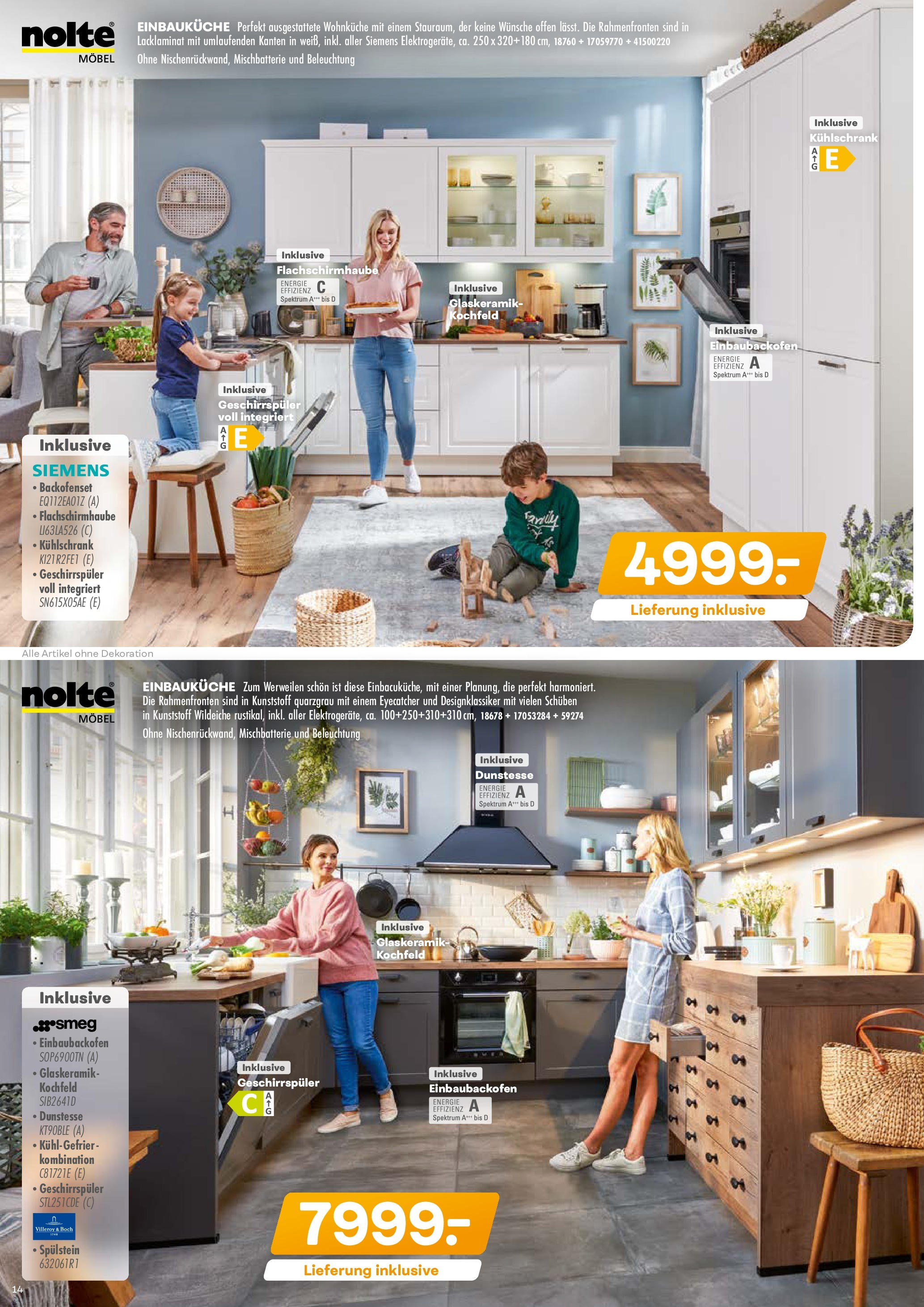 Möbel Kraft  Prospekt Markenküchen (ab 12.08.2025) zum Blättern | Seite: 14 | Produkte: Siemens, Geschirrspüler, Kühlschrank, Kochfeld