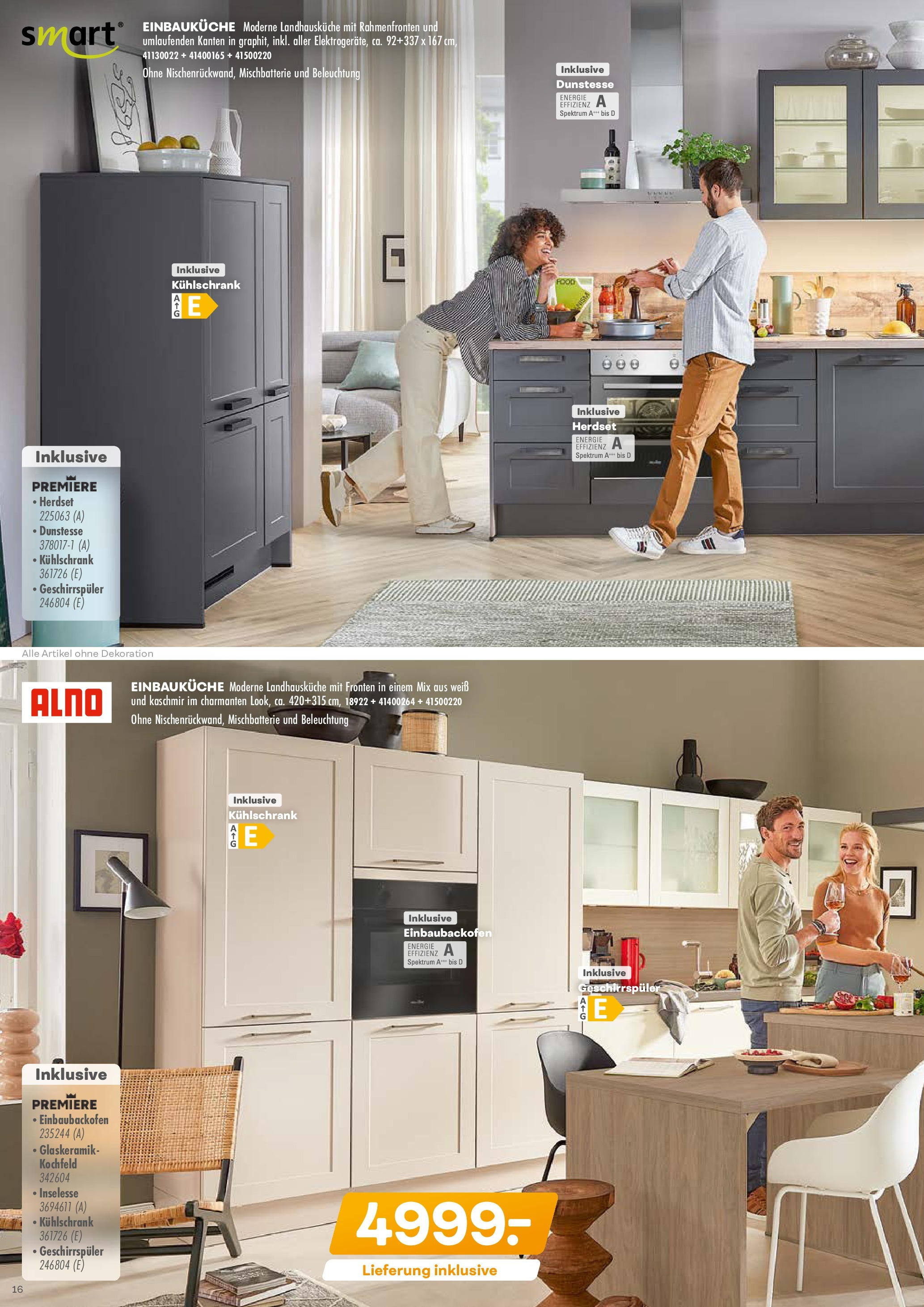 Möbel Kraft  Prospekt Markenküchen (ab 12.08.2025) zum Blättern | Seite: 16 | Produkte: Geschirrspüler, Einbauküche, Kühlschrank, Kochfeld