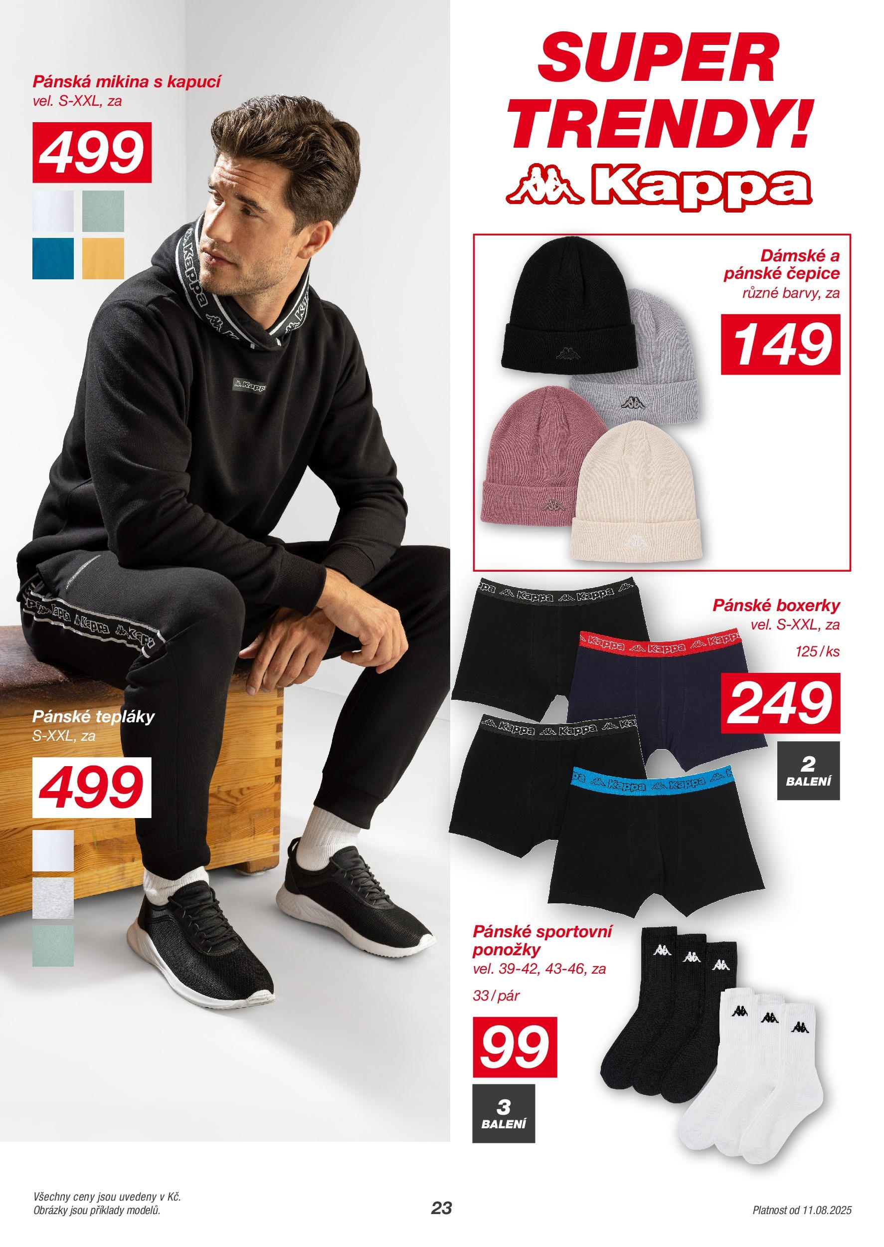 KIK leták od 11.08.2025 || Leták eshop online | Strana: 23 | Produkty: Mikina, Ponožky, Čepice, Tepláky KIK leták 11.08.2025 - Leták příští týden | Strana: 23 | Produkty: Mikina, Ponožky, Čepice, Tepláky