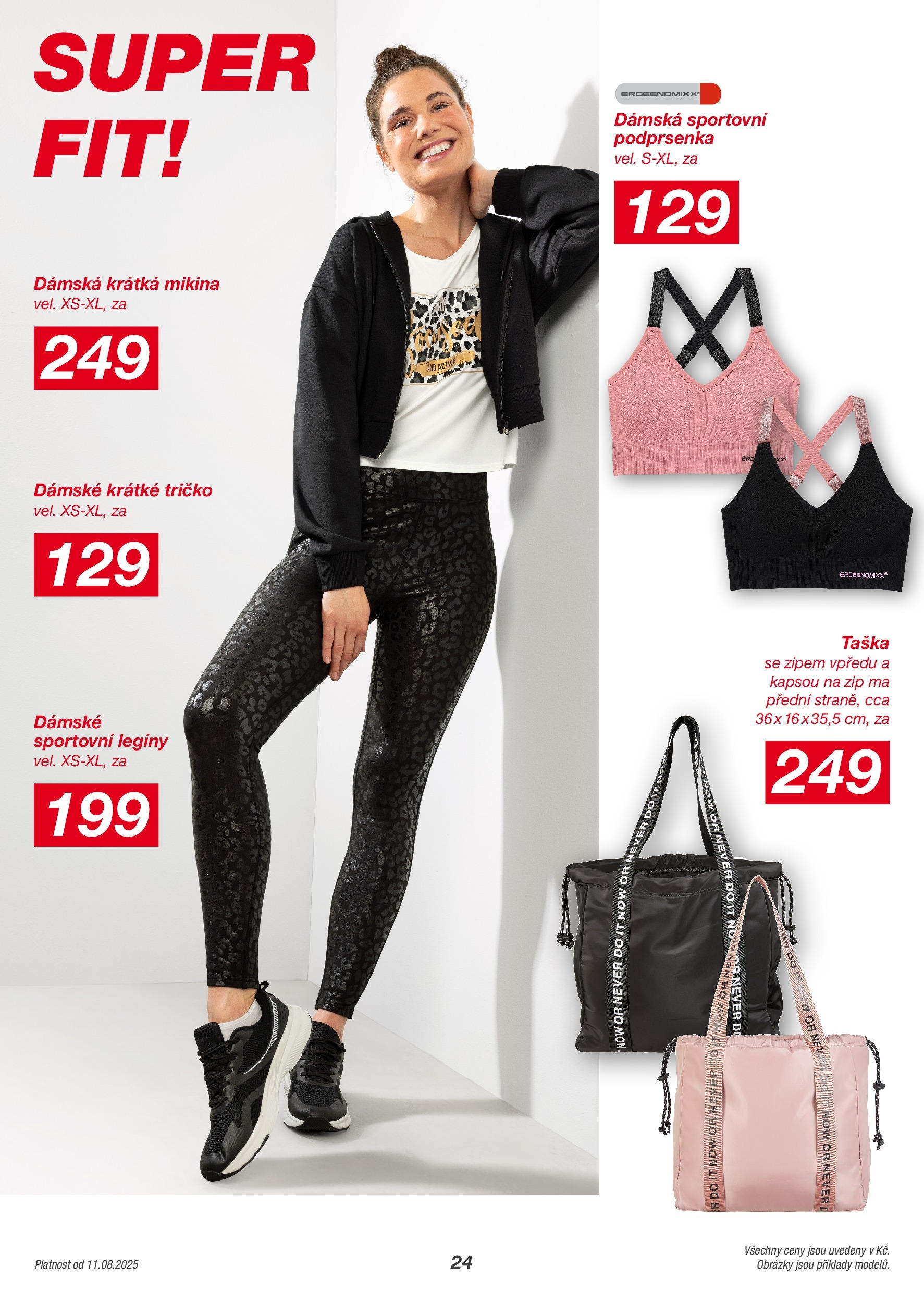 KIK leták od 11.08.2025 || Leták eshop online | Strana: 24 | Produkty: Mikina, Podprsenka, Taška, Sportovní podprsenka KIK leták 11.08.2025 - Leták příští týden | Strana: 24 | Produkty: Mikina, Podprsenka, Taška, Sportovní podprsenka