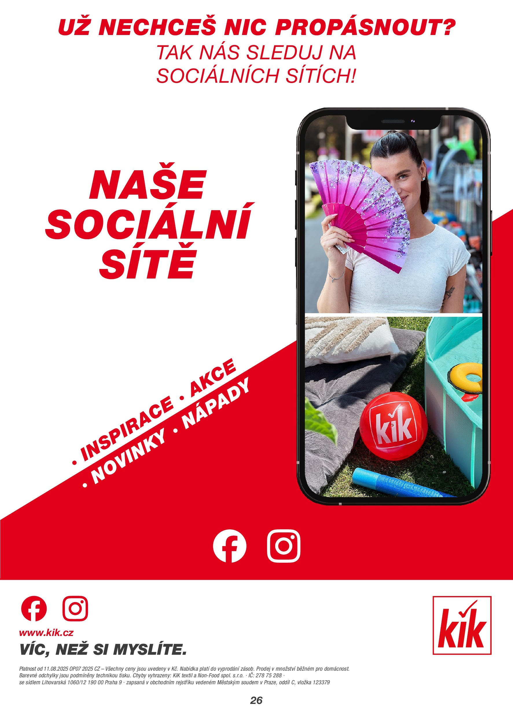 KIK leták od 11.08.2025 || Leták eshop online | Strana: 26 KIK leták 11.08.2025 - Leták příští týden | Strana: 26
