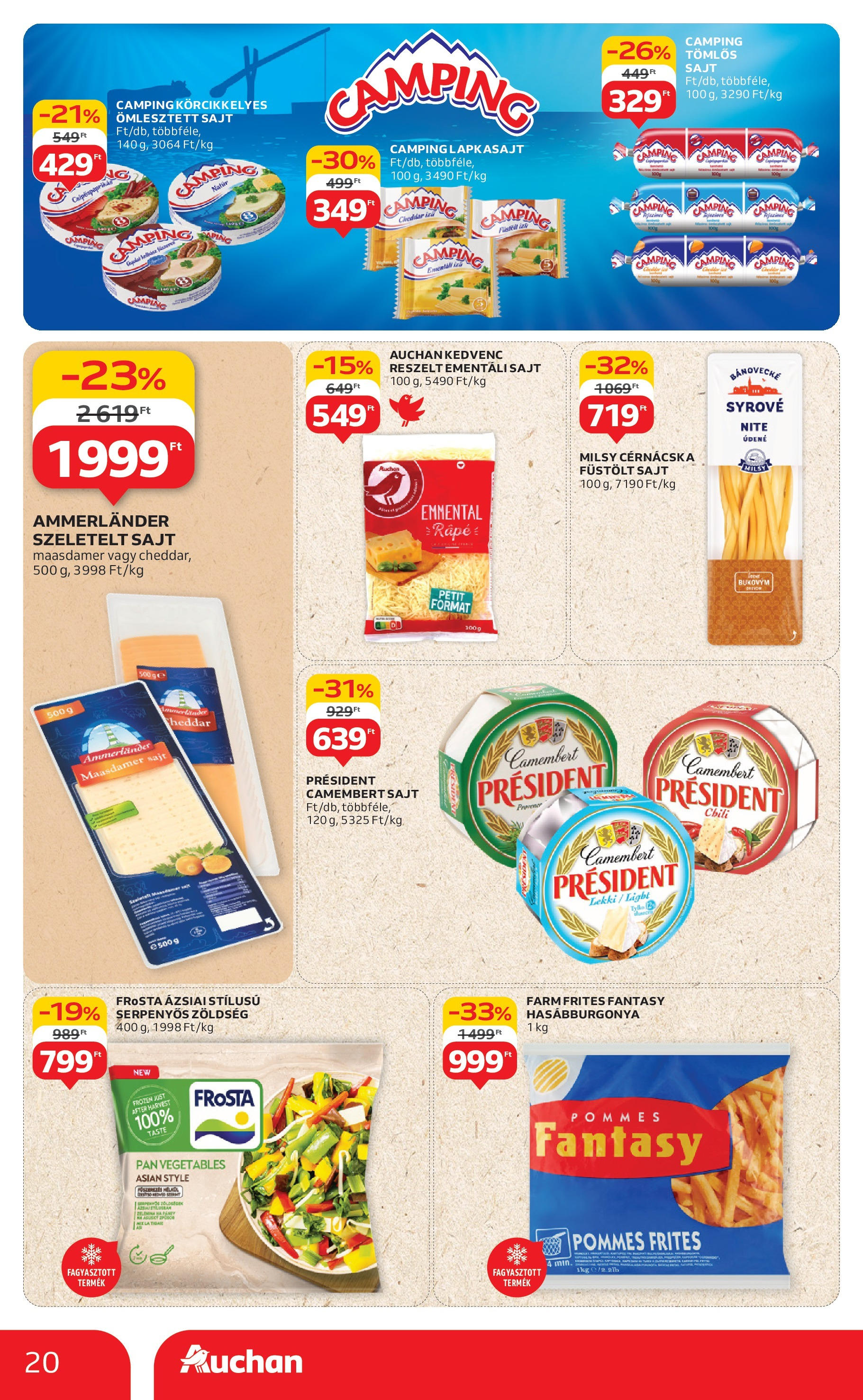 Auchan Akciós újság - 2025.08.07. -tól/töl > akció, lapozható szórólap 🛍️ | Oldal: 20 | Termékek: Chili, Ementáli sajt, Zöldség, Szeletelt sajt