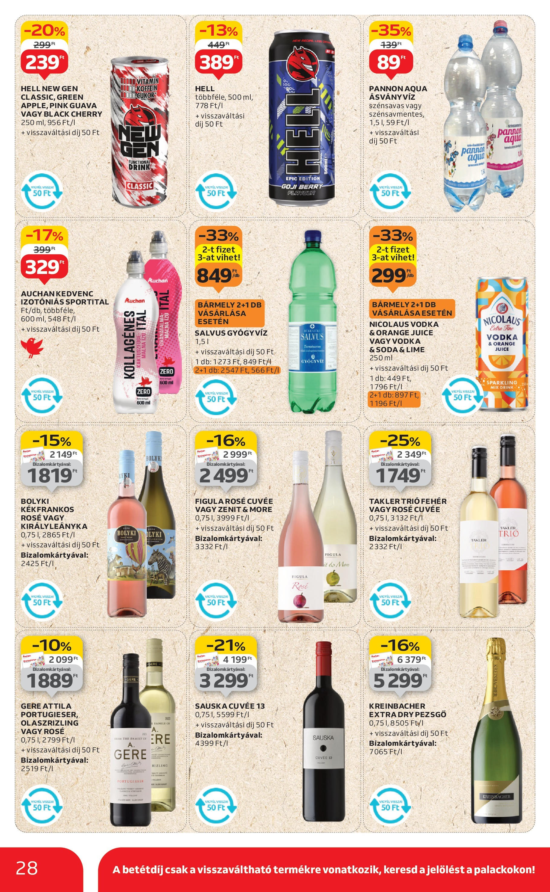 Auchan Akciós újság - 2025.08.07. -tól/töl > akció, lapozható szórólap 🛍️ | Oldal: 28 | Termékek: Málna, Pezsgő, Gránátalma, Vodka