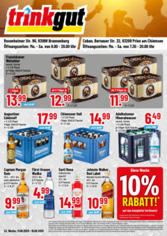 Trinkgut prospekt Prien am Chiemsee	 gültig ab dem 10.08.2025
