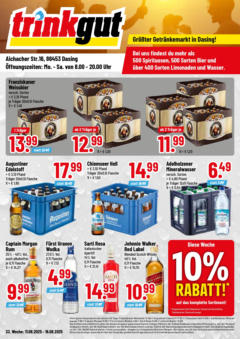 Trinkgut prospekt Dasing	 gültig ab dem 11.08.2025