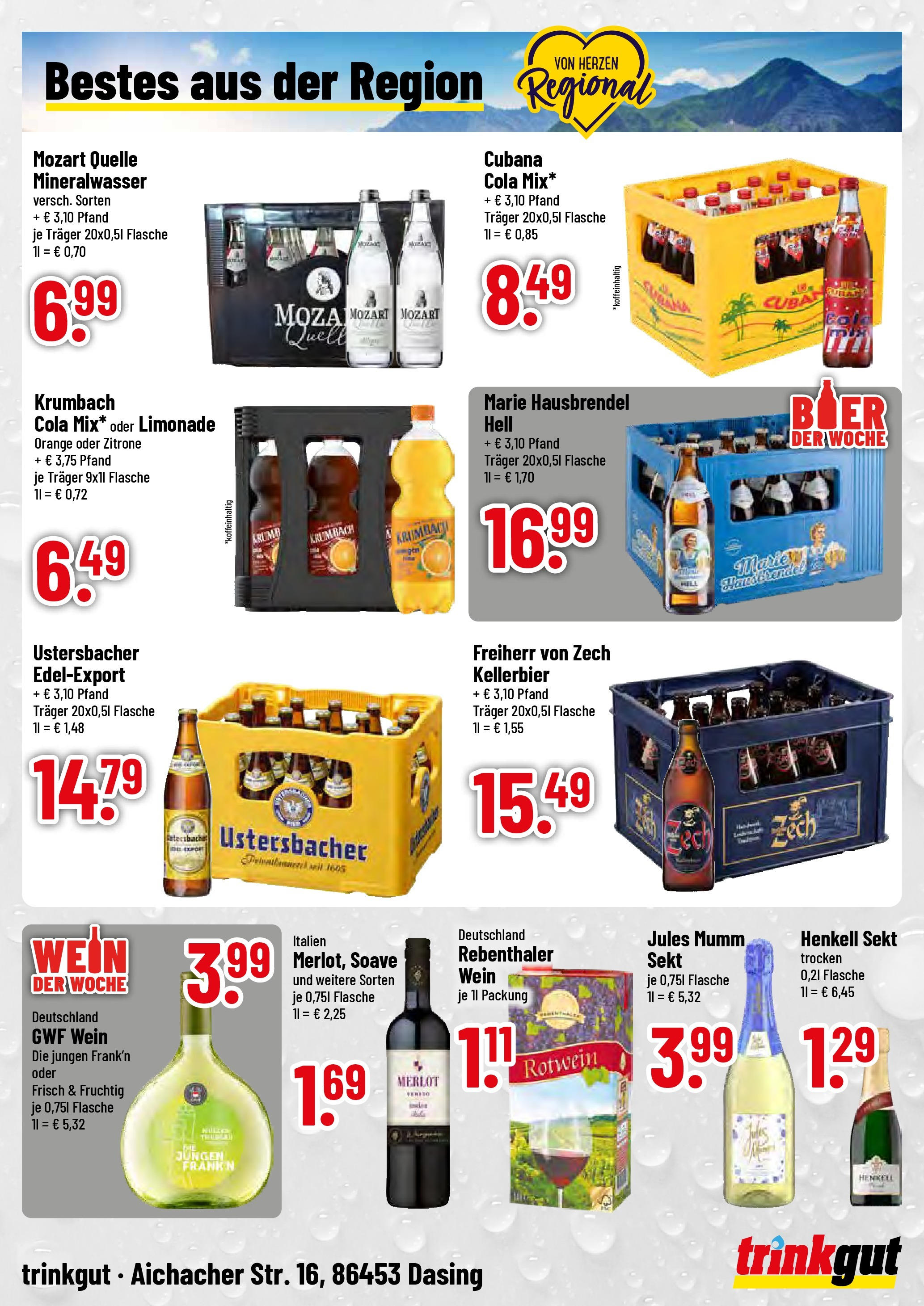 Trinkgut prospekt Dasing (ab 11.08.2025) » Angebote ab Montag | Seite: 4 | Produkte: Rotwein, Limonade, Mineralwasser, Zitrone Trinkgut prospekt Dasing (ab 11.08.2025) » Angebote online | Seite: 4 | Produkte: Rotwein, Limonade, Mineralwasser, Zitrone