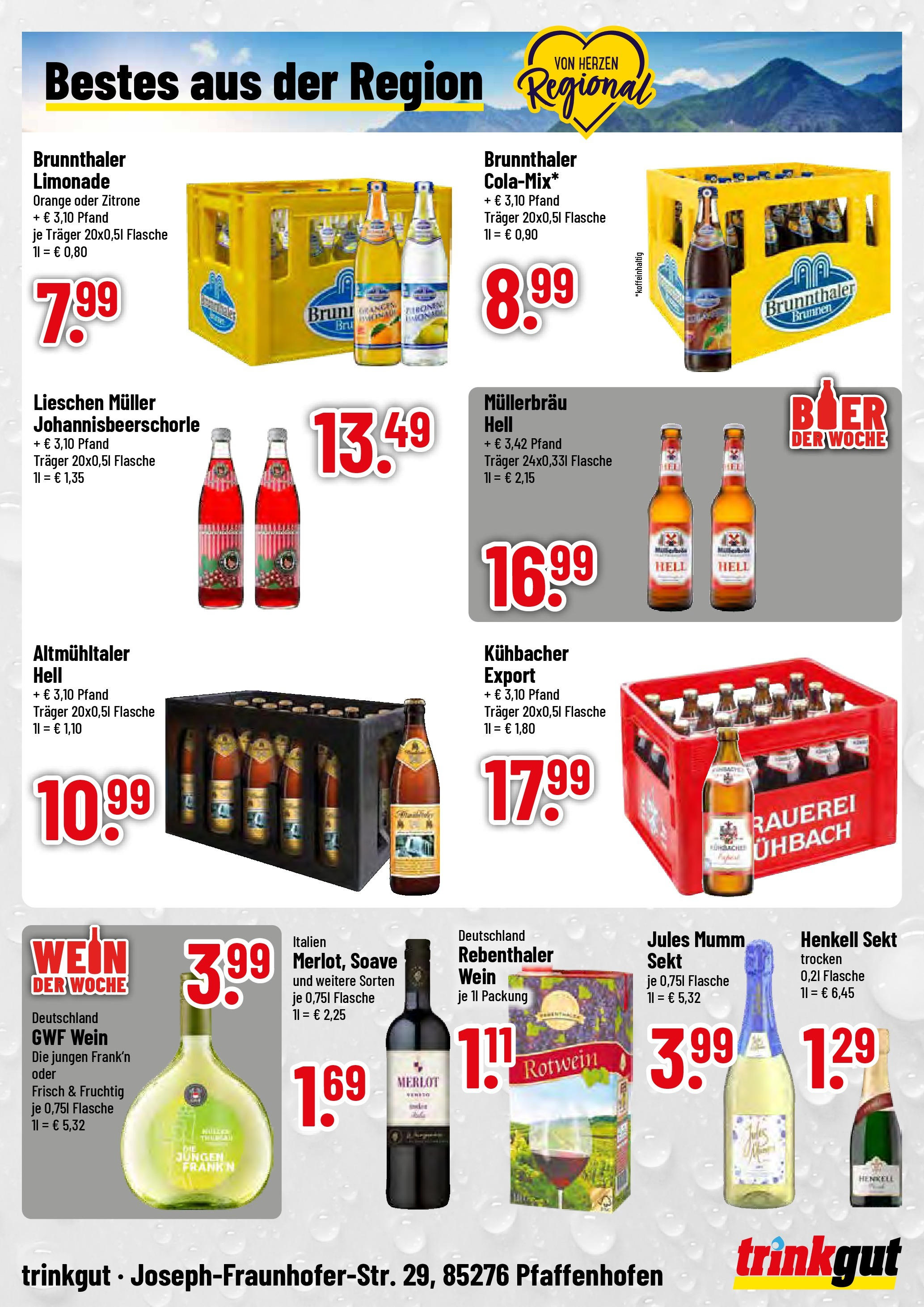 Trinkgut prospekt Pfaffenhofen/Ilm	 (ab 11.08.2025) » Angebote online | Seite: 4 | Produkte: Sekt, Merlot, Zitrone, Wein