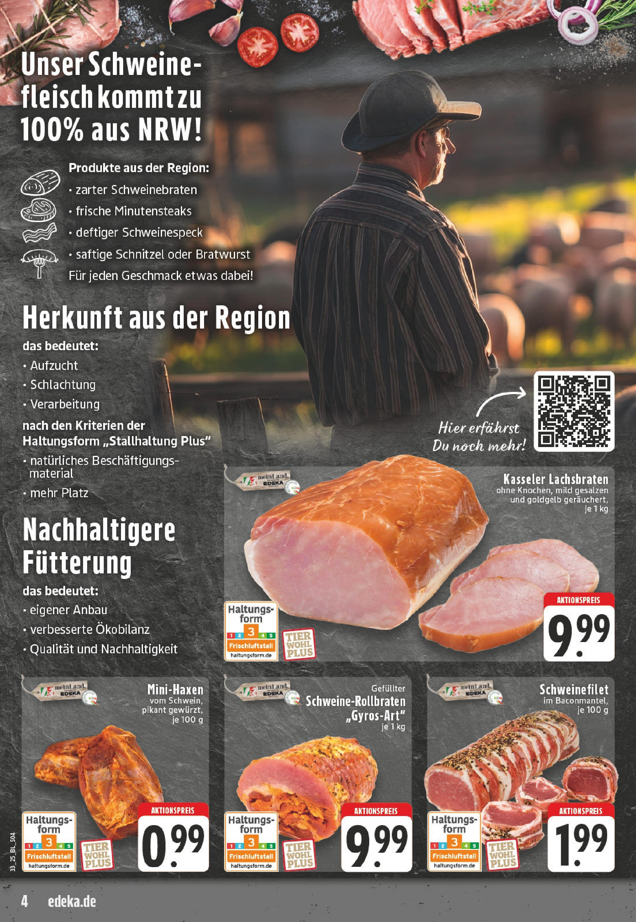 Edeka prospekt Alfter-Witterschlick (ab 10.08.2025) » Angebote Online | Seite: 4 | Produkte: Bratwurst, Schnitzel, Schweinefilet, Fleisch Edeka prospekt Alfter-Witterschlick (ab 10.08.2025) » Angebote Online | Seite: 4 | Produkte: Bratwurst, Schnitzel, Schweinefilet, Fleisch