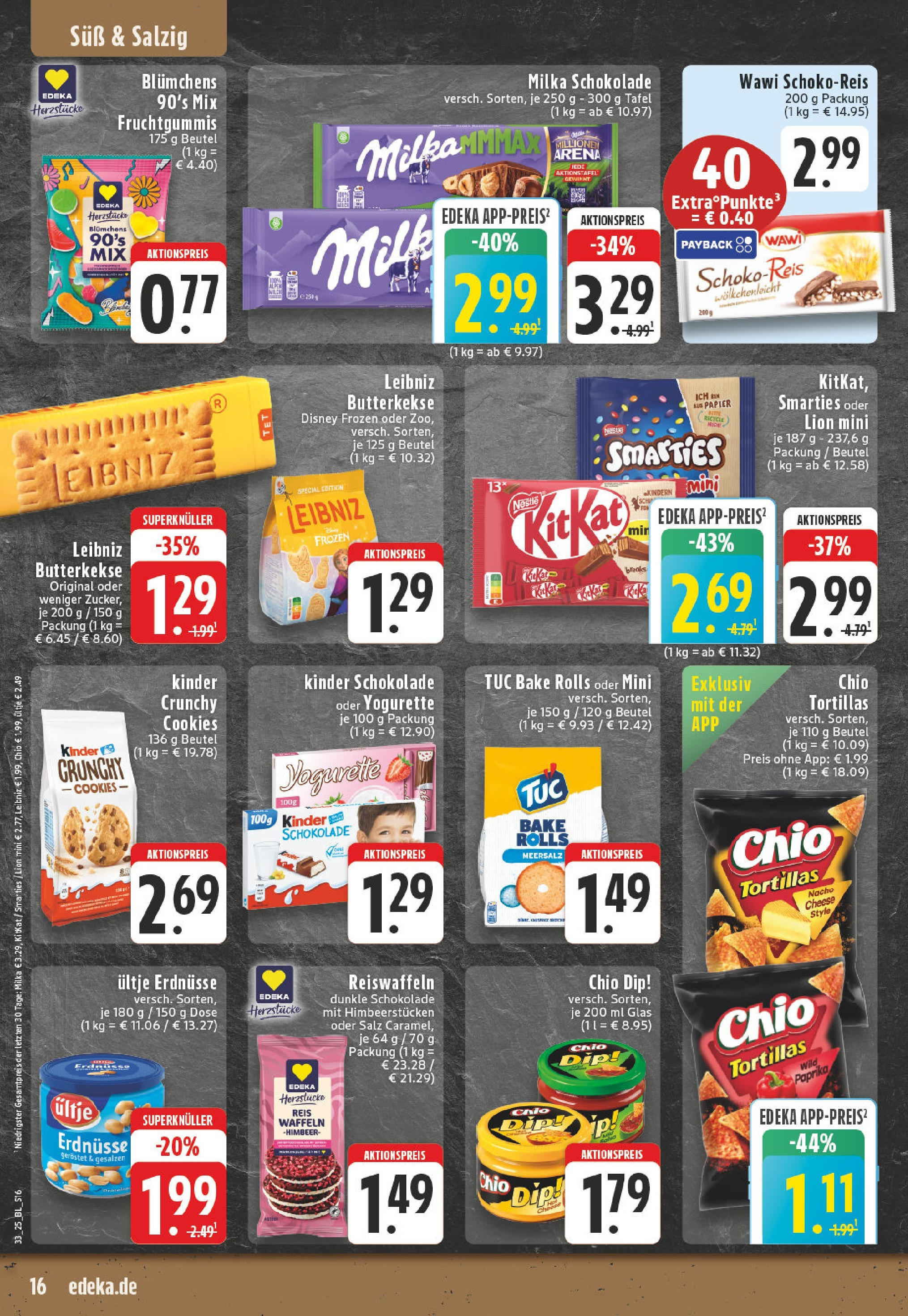 Edeka prospekt Alfter-Witterschlick (ab 10.08.2025) » Angebote Online | Seite: 16 | Produkte: Waffeln, Paprika, Reis, Chips Edeka prospekt Alfter-Witterschlick (ab 10.08.2025) » Angebote Online | Seite: 16 | Produkte: Waffeln, Paprika, Reis, Chips