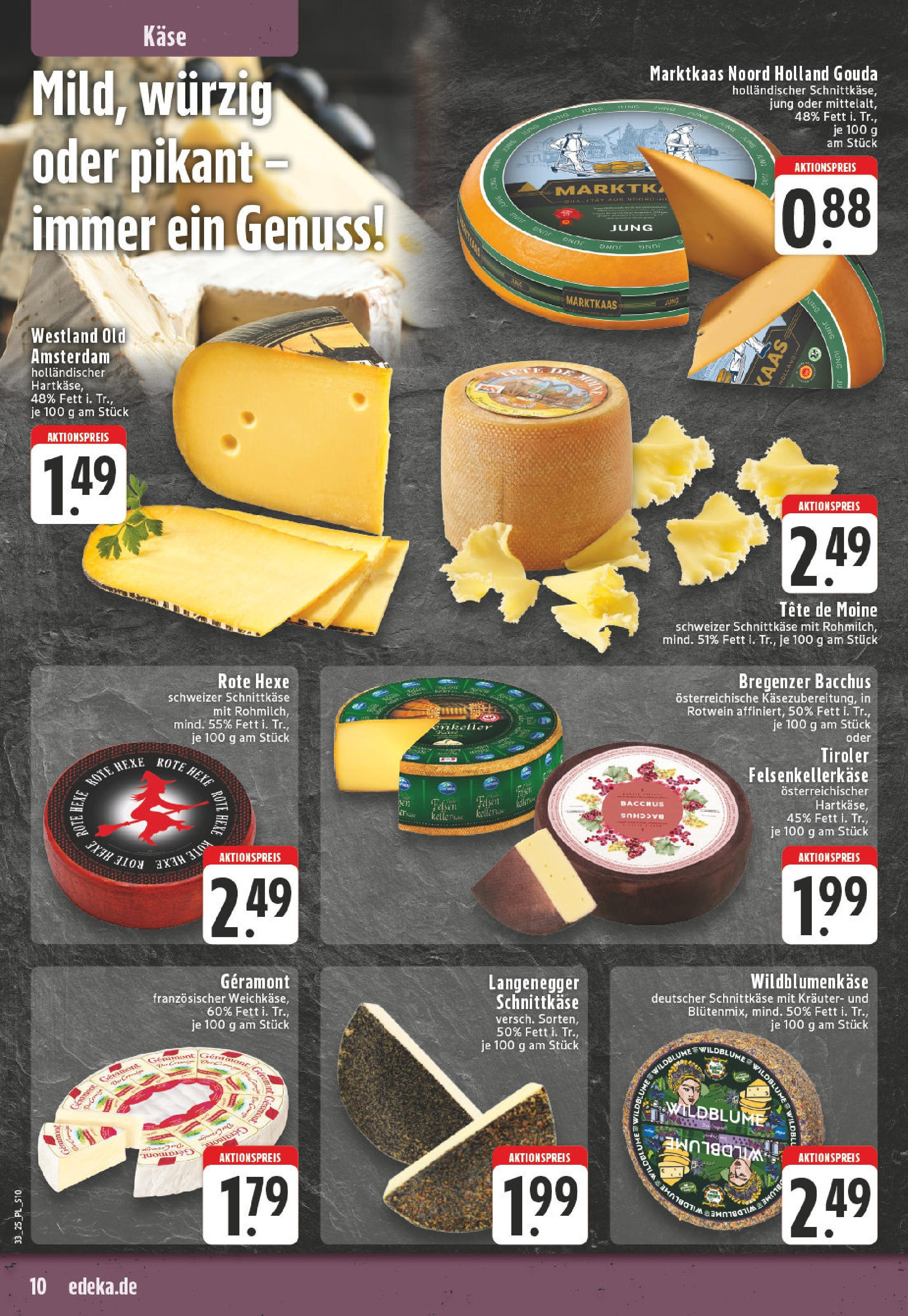 Edeka prospekt Titz	 (ab 11.08.2025) » Angebote Online | Seite: 10 | Produkte: Geramont, Käse, Rotwein, Gouda