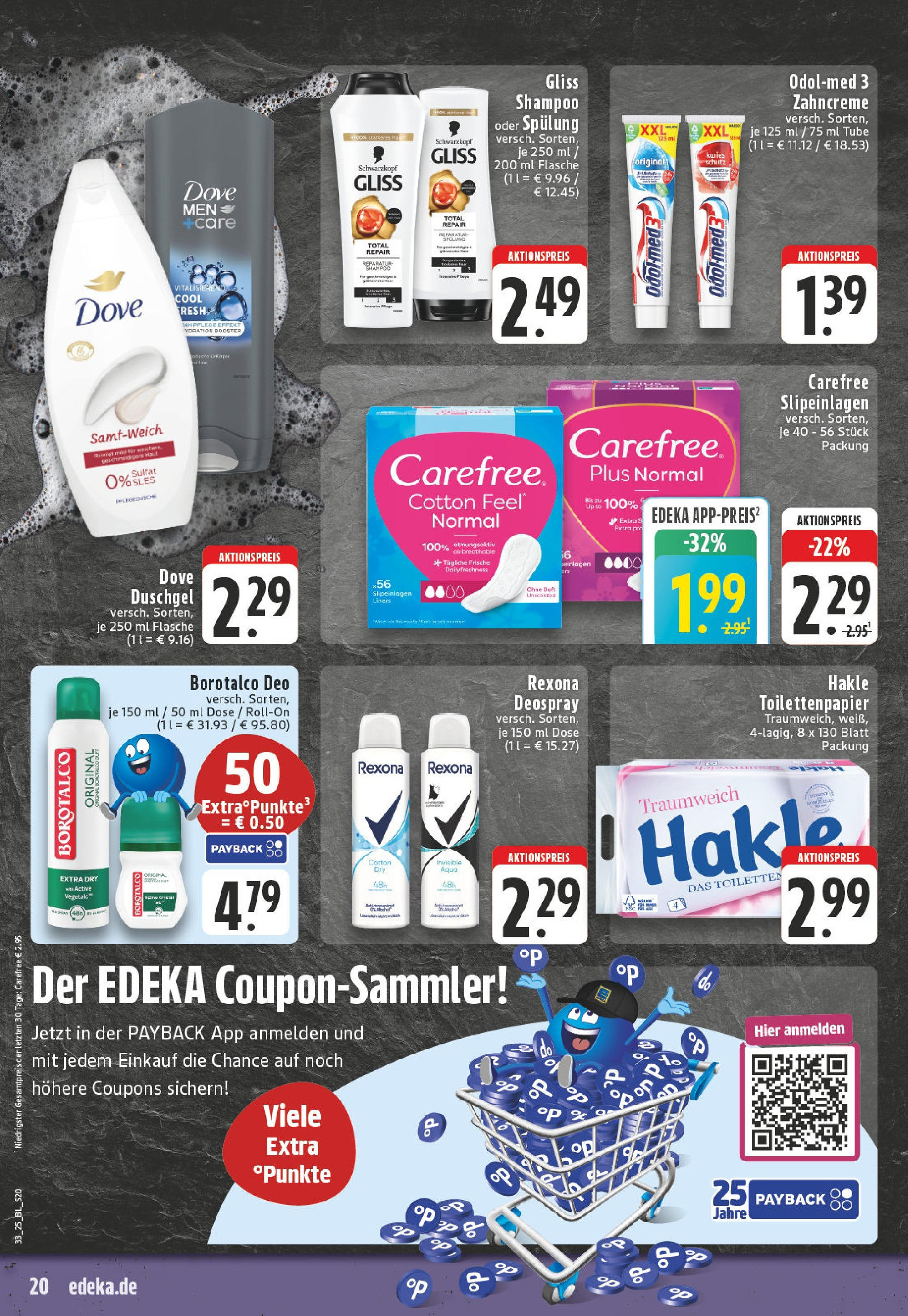 Edeka prospekt Alfter-Witterschlick (ab 10.08.2025) » Angebote Online | Seite: 20 | Produkte: Dusche, Duft, Duschgel, Shower Gel Edeka prospekt Alfter-Witterschlick (ab 10.08.2025) » Angebote Online | Seite: 20 | Produkte: Dusche, Duft, Duschgel, Shower Gel