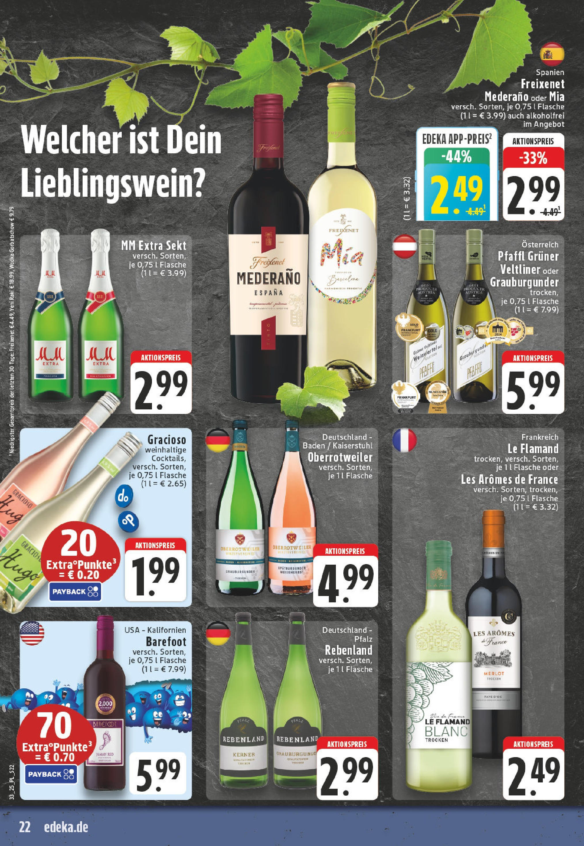 Edeka prospekt Titz	 (ab 11.08.2025) » Angebote Online | Seite: 22 | Produkte: Freixenet, Sekt, Freixenet mederano, Hugo