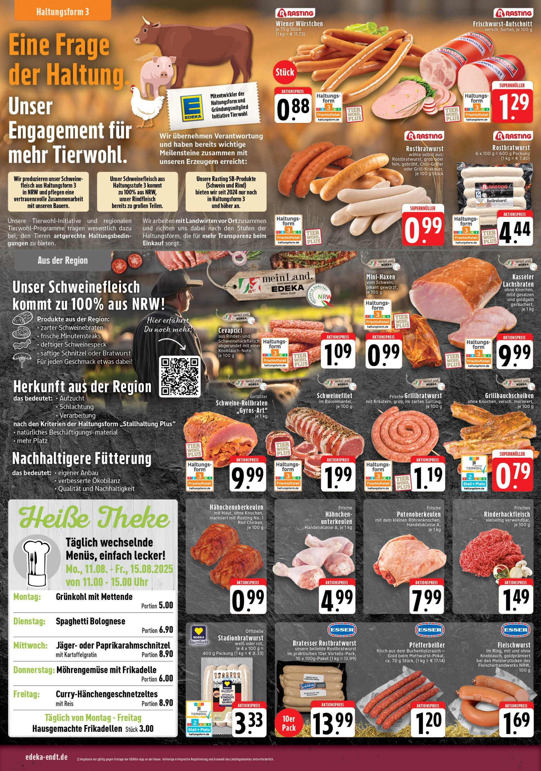 Edeka prospekt Mönchengladbach	 (ab 11.08.2025) » Angebote Online | Seite: 2 | Produkte: Wiener wurstchen, Cevapcici, Wurst, Uhr