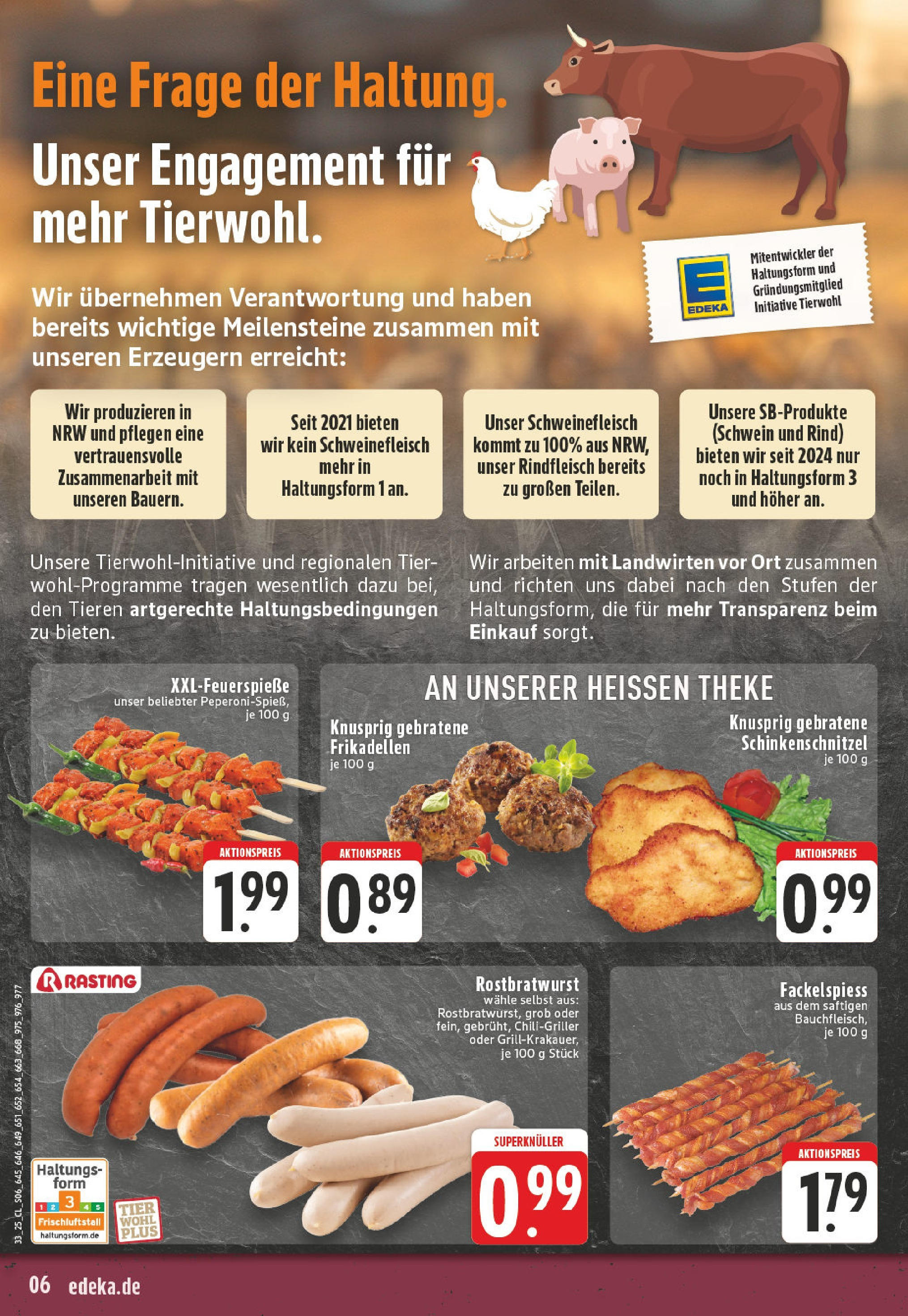Edeka prospekt Düsseldorf - Bilk (ab 11.08.2025) » Angebote Online | Seite: 6 | Produkte: Theke, Schweinefleisch, Rindfleisch Edeka prospekt Düsseldorf - Bilk (ab 11.08.2025) » Angebote Online | Seite: 6 | Produkte: Theke, Schweinefleisch, Rindfleisch