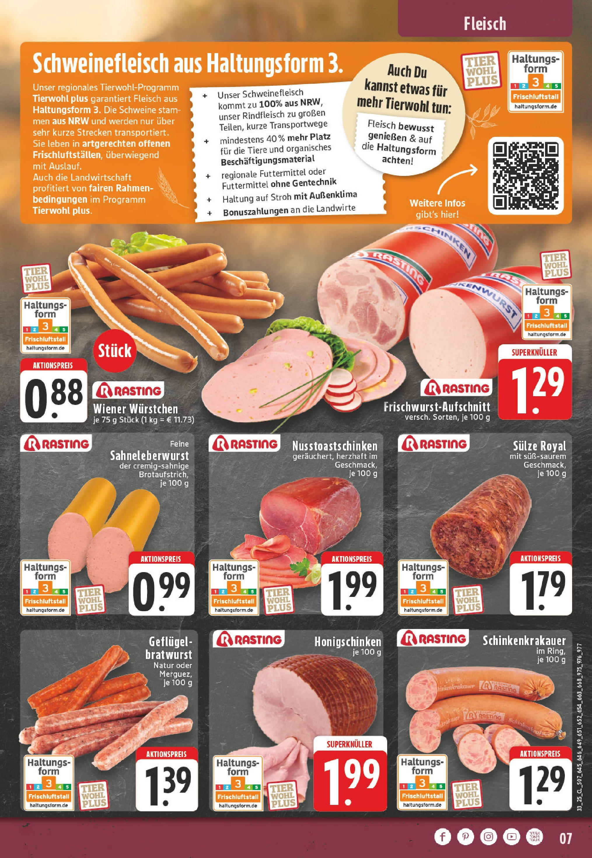 Edeka prospekt Düsseldorf - Bilk (ab 11.08.2025) » Angebote Online | Seite: 7 | Produkte: Wiener wurstchen, Schinken, Schweinefleisch, Rindfleisch Edeka prospekt Düsseldorf - Bilk (ab 11.08.2025) » Angebote Online | Seite: 7 | Produkte: Wiener wurstchen, Schinken, Schweinefleisch, Rindfleisch