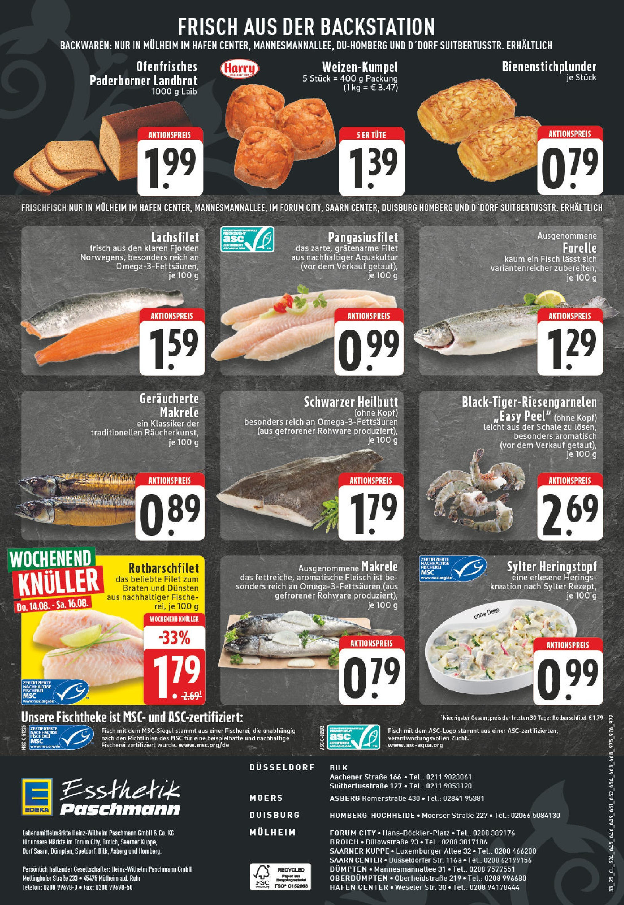 Edeka prospekt Düsseldorf - Bilk (ab 11.08.2025) » Angebote Online | Seite: 24 | Produkte: Fisch, Fleisch, Telefon Edeka prospekt Düsseldorf - Bilk (ab 11.08.2025) » Angebote Online | Seite: 24 | Produkte: Fisch, Fleisch, Telefon