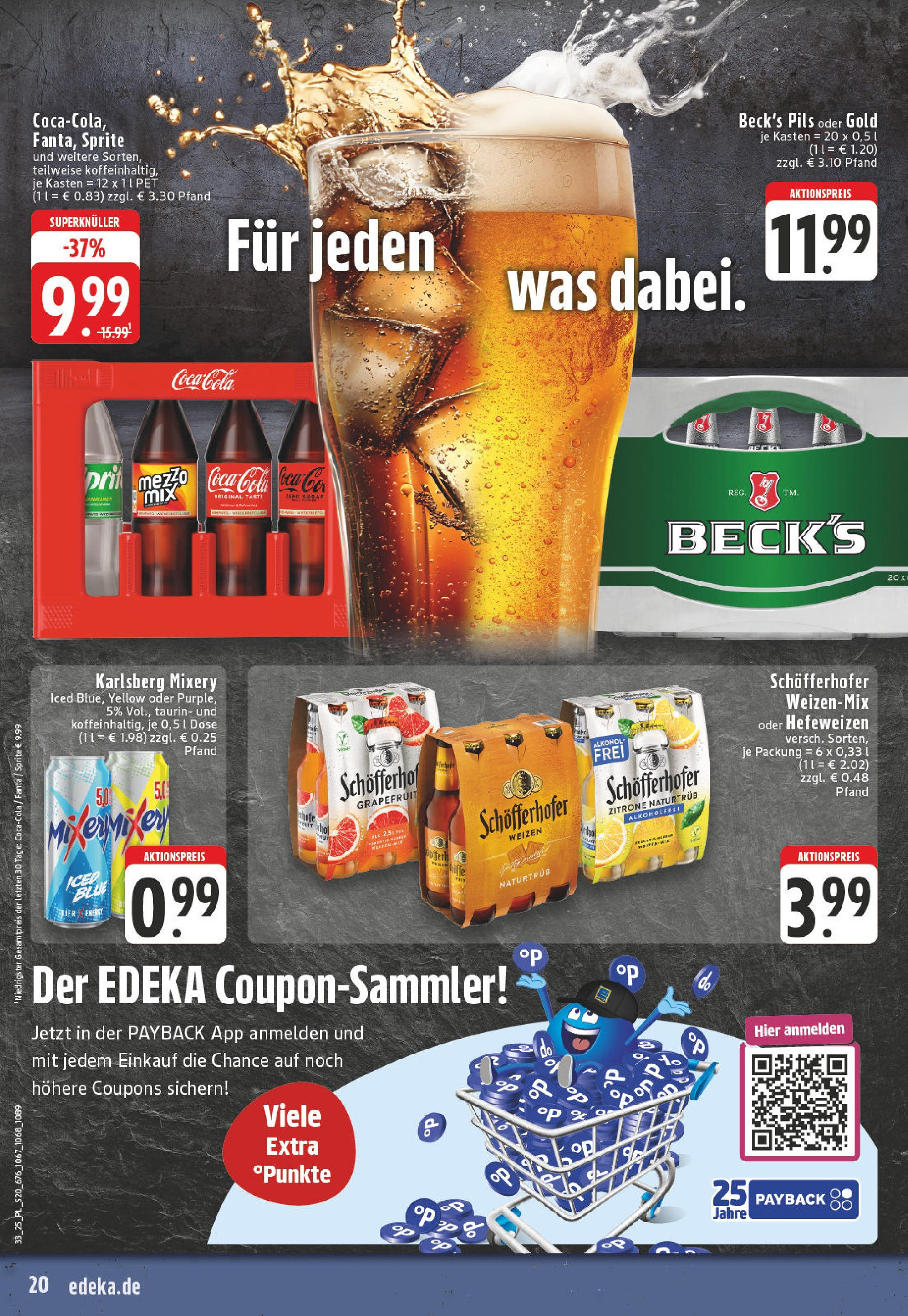 Edeka prospekt Titz	 (ab 11.08.2025) » Angebote Online | Seite: 20 | Produkte: Fanta, Sprite, Cola, Mixery
