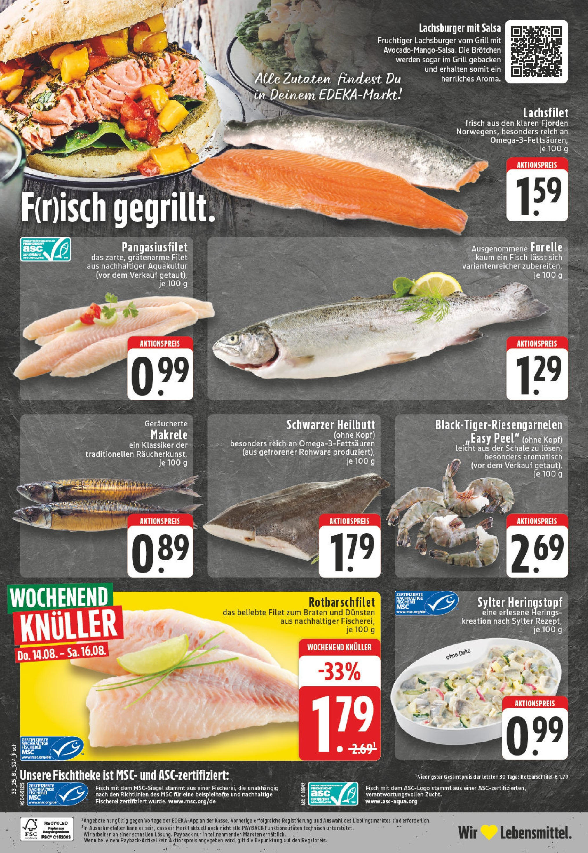 Edeka prospekt Hagen-Fley	 (ab 11.08.2025) » Angebote Online | Seite: 24 | Produkte: Grill, Fisch