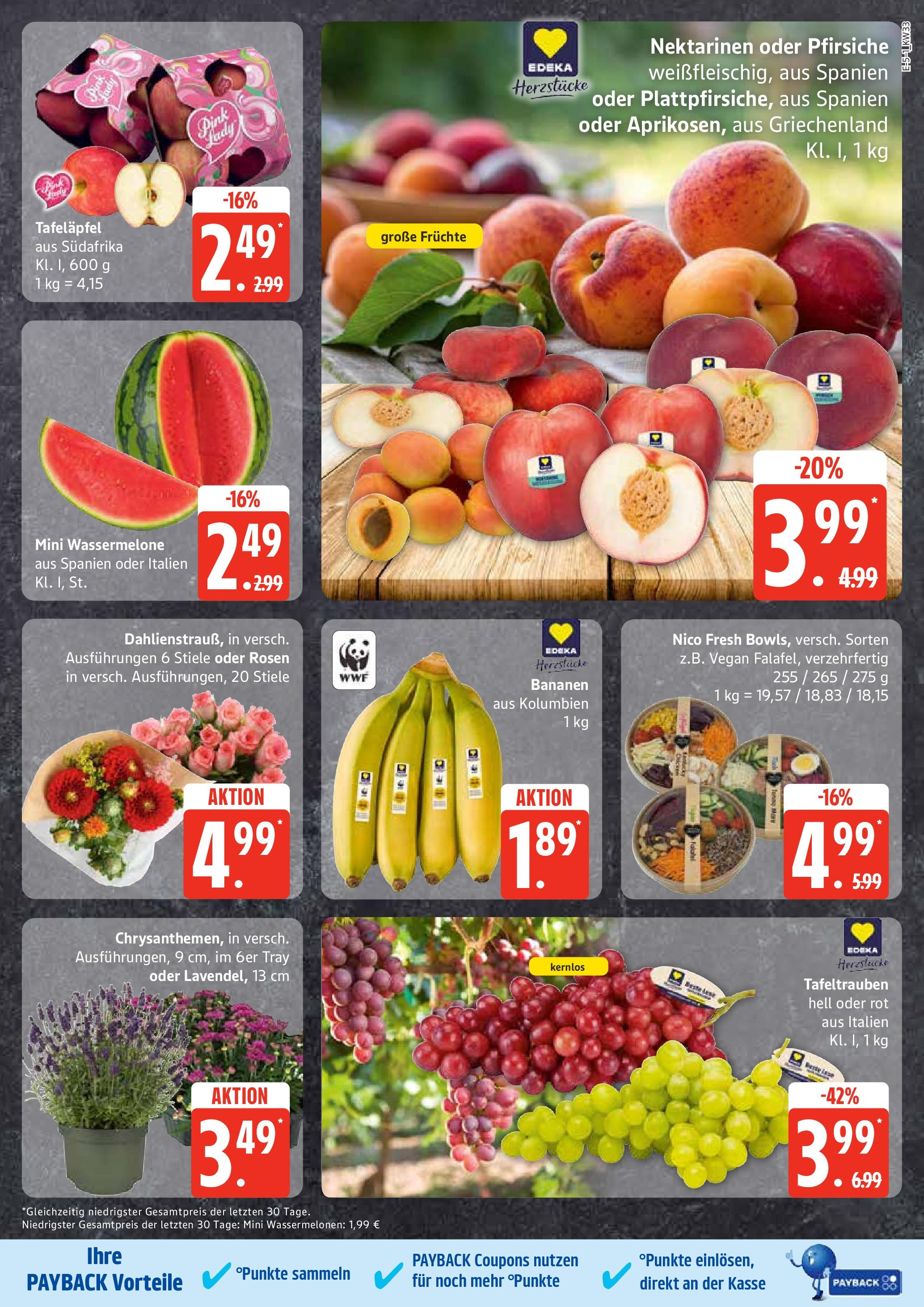 Edeka prospekt Ratzeburg	 (ab 11.08.2025) » Angebote Online | Seite: 5 | Produkte: Nektarinen, Bananen, Wassermelone