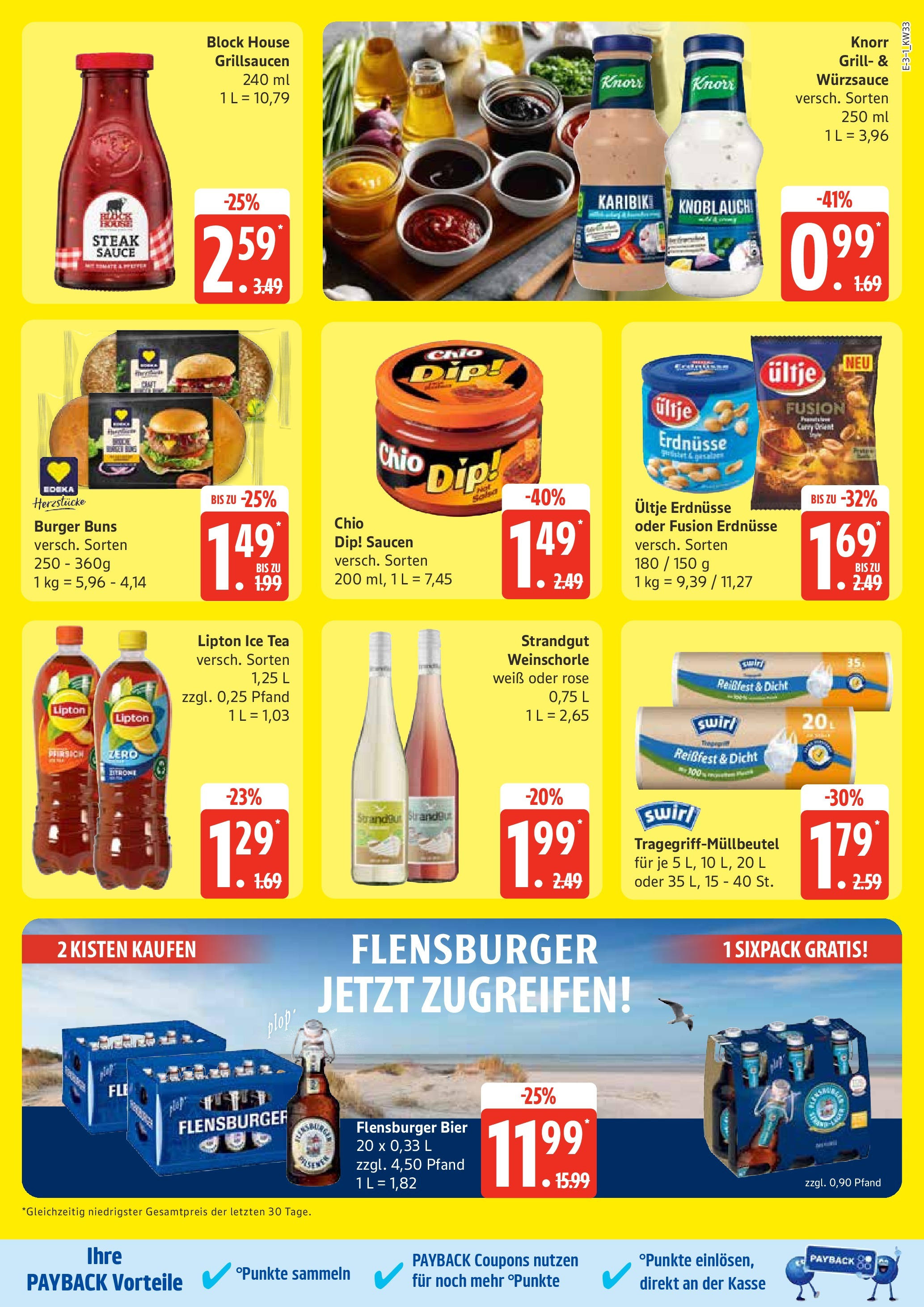 Edeka prospekt Ratzeburg	 (ab 11.08.2025) » Angebote Online | Seite: 3 | Produkte: Erdnüsse, Burger, Weinschorle, Pfirsich