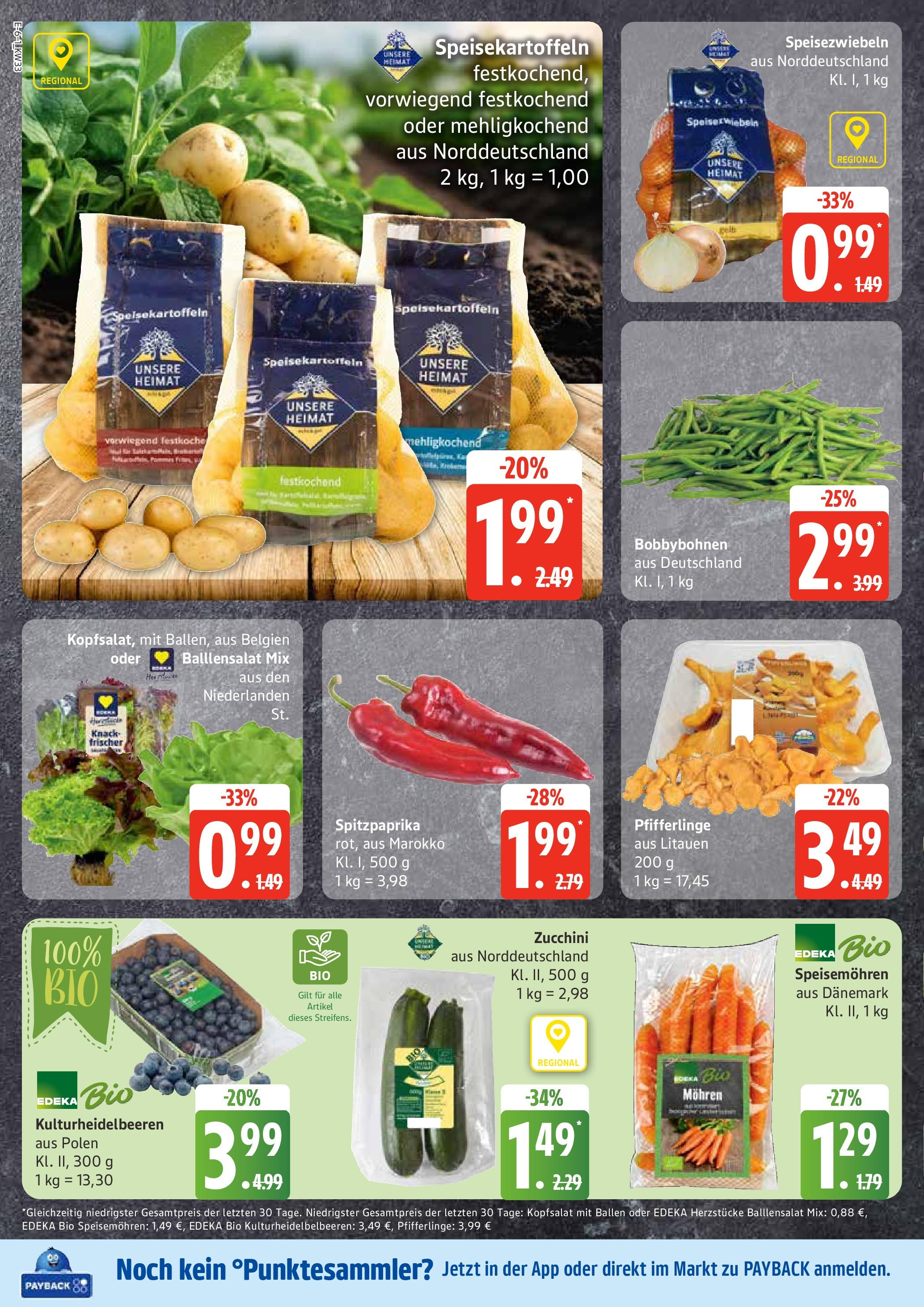 Edeka prospekt Ratzeburg	 (ab 11.08.2025) » Angebote Online | Seite: 6 | Produkte: Kartoffeln, Zwiebeln, Zucchini, Salat