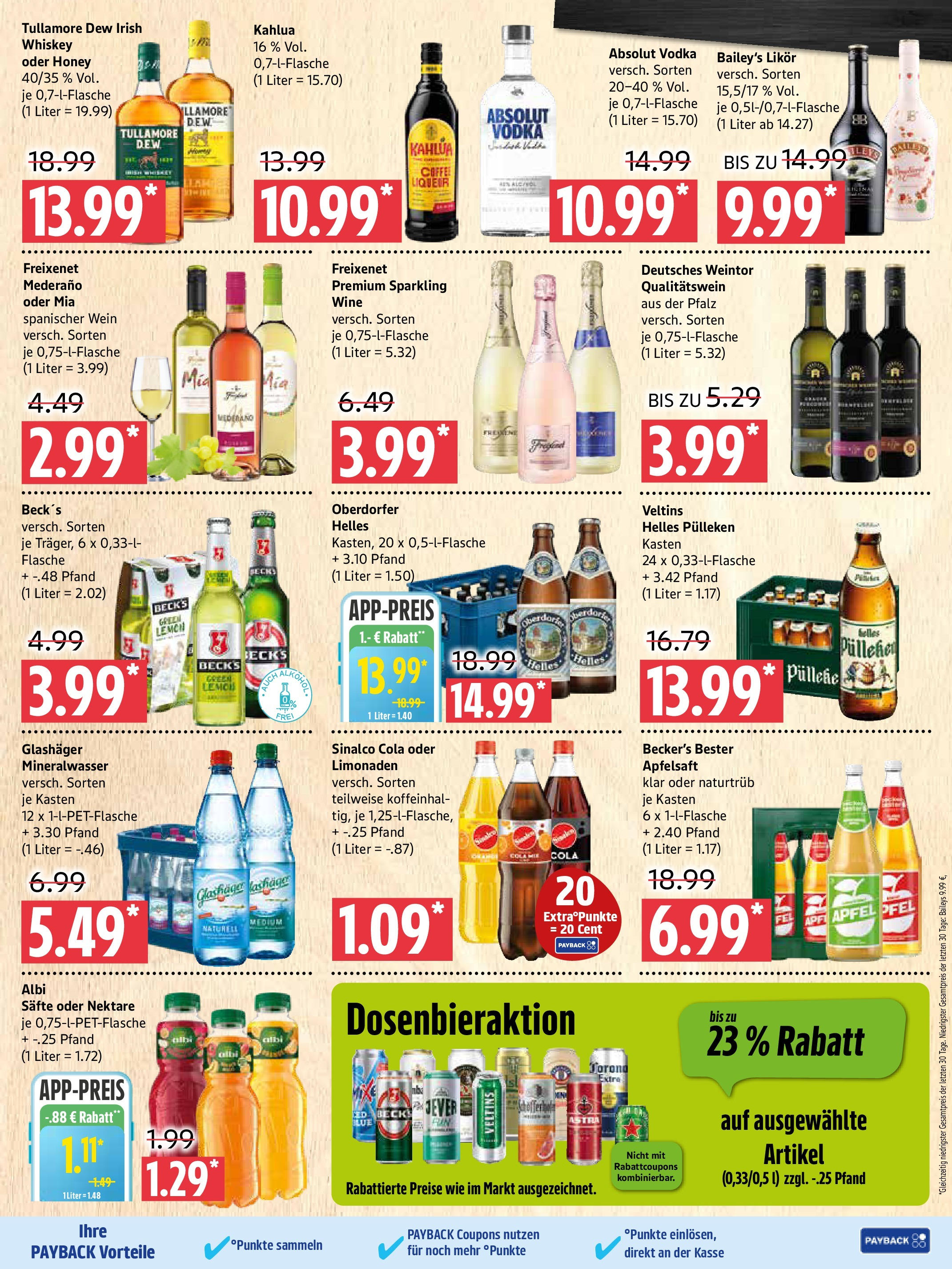 Marktkauf - Marktkauf: Wochenangebote (ab 11.08.2025) » Angebote online | Seite: 7 | Produkte: Sinalco, Mineralwasser, Wein, Veltins