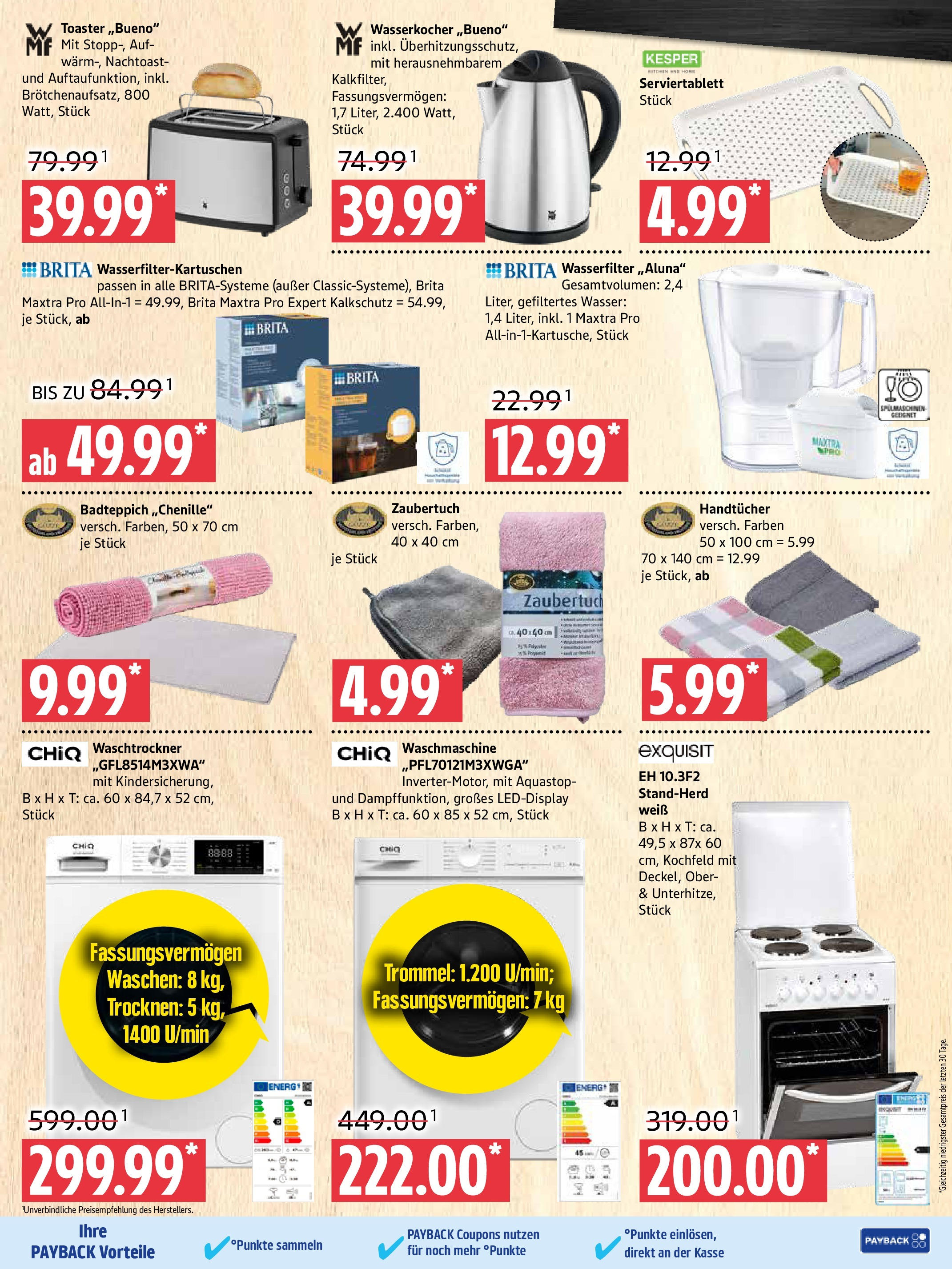 Marktkauf - Marktkauf: Wochenangebote (ab 11.08.2025) » Angebote online | Seite: 9 | Produkte: Wasserkocher, Toaster, Kochfeld, Wasser