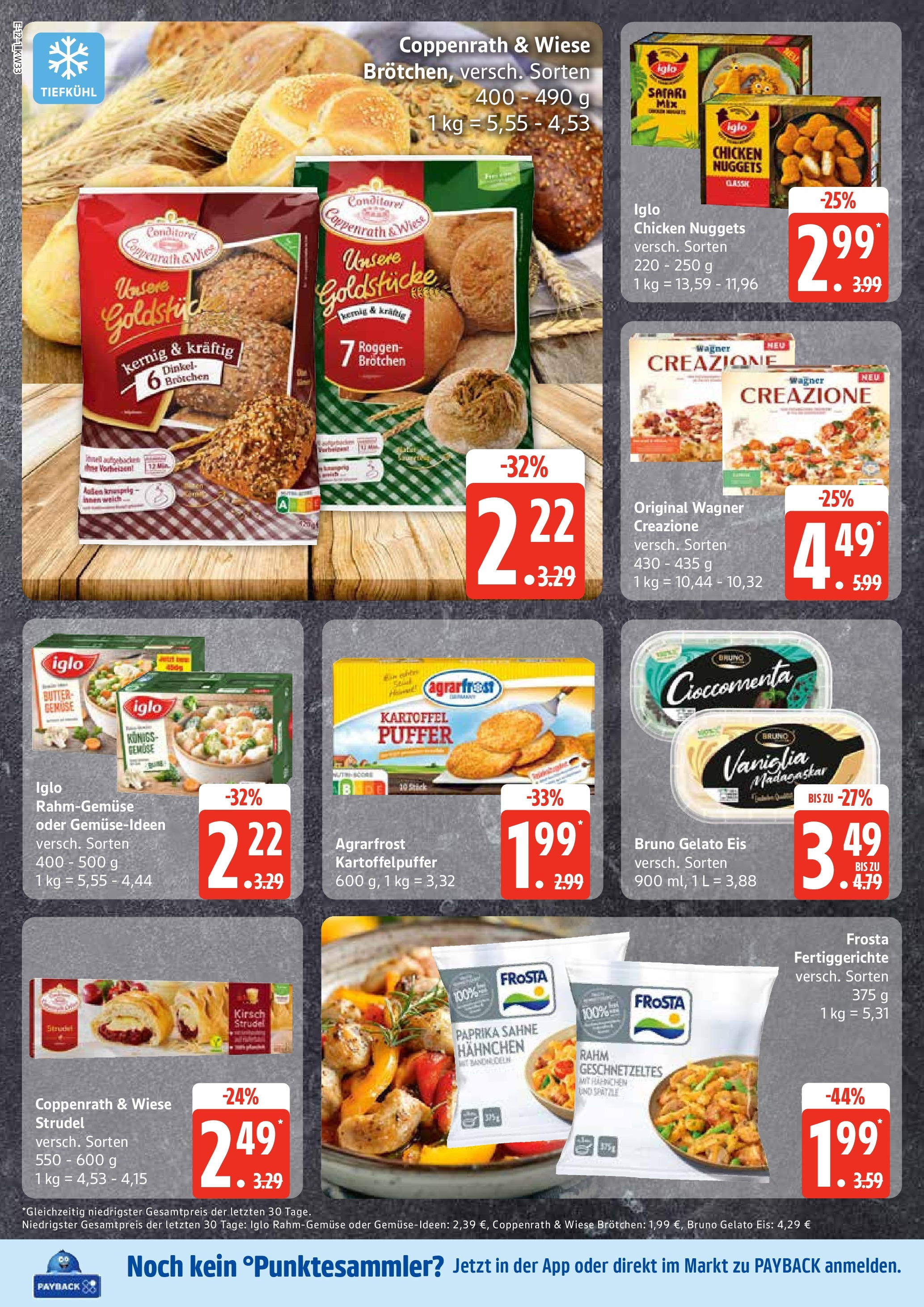 Edeka prospekt Ratzeburg	 (ab 11.08.2025) » Angebote Online | Seite: 12 | Produkte: Iglo, Gemüse, Paprika, Sahne