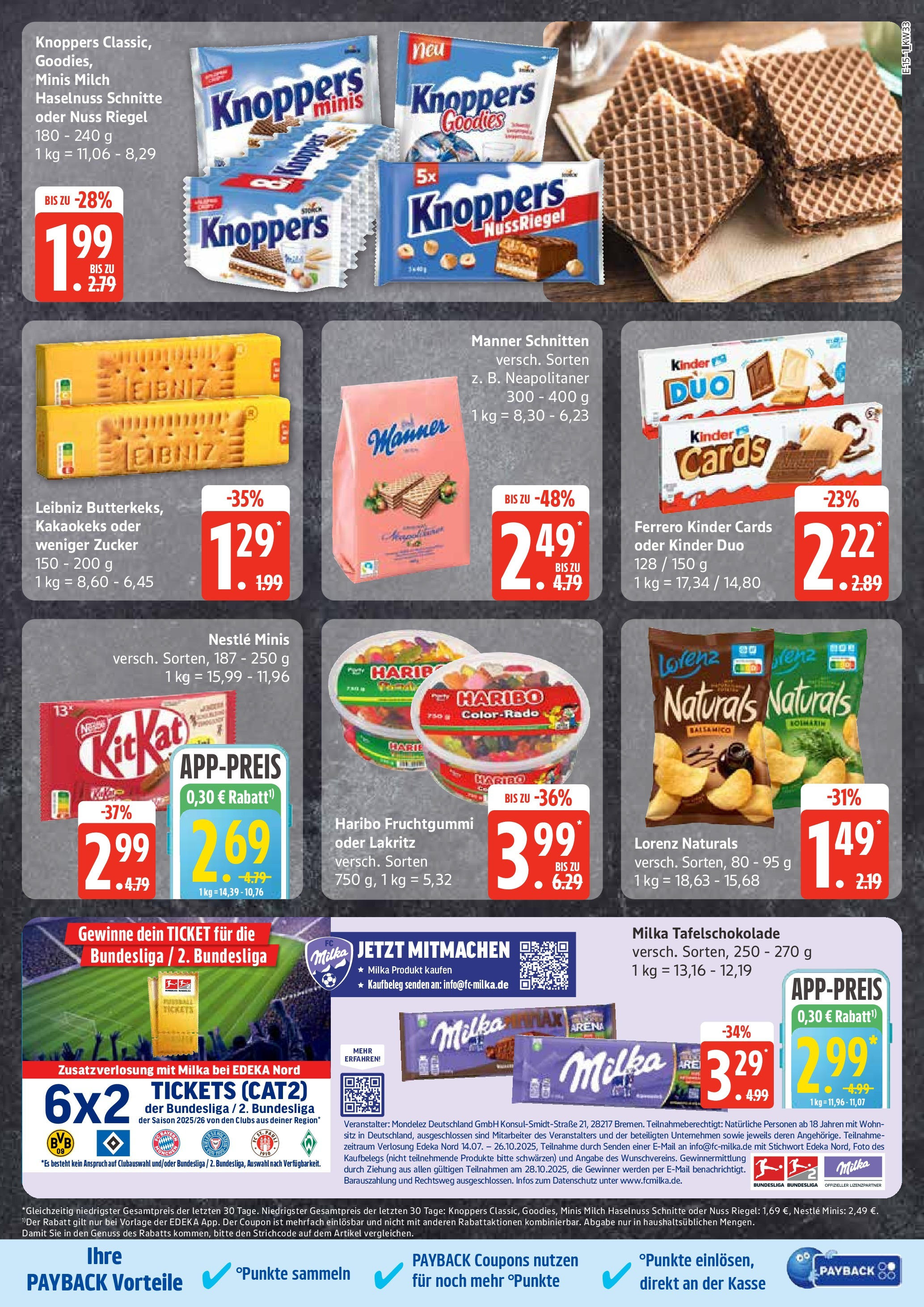 Edeka prospekt Ratzeburg	 (ab 11.08.2025) » Angebote Online | Seite: 15 | Produkte: Haribo, Milch, Balsamico, Knoppers
