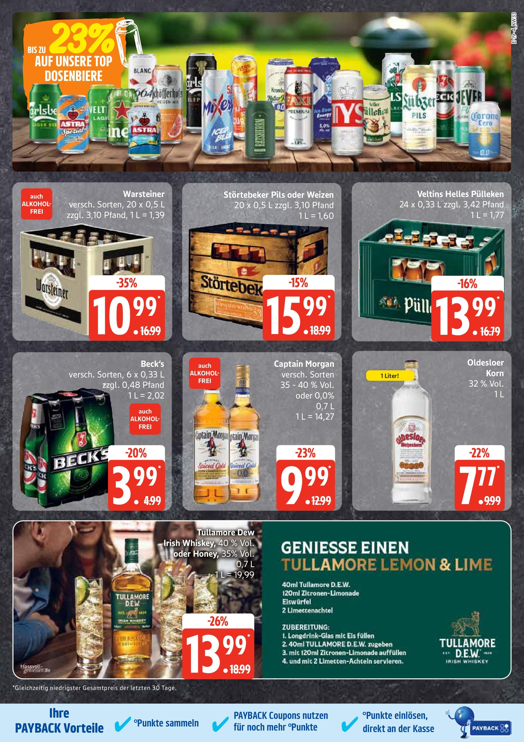 Marktkauf - Marktkauf: Wochenangebote (ab 11.08.2025) » Angebote online | Seite: 19 | Produkte: Top, Captain morgan, Eis, Veltins