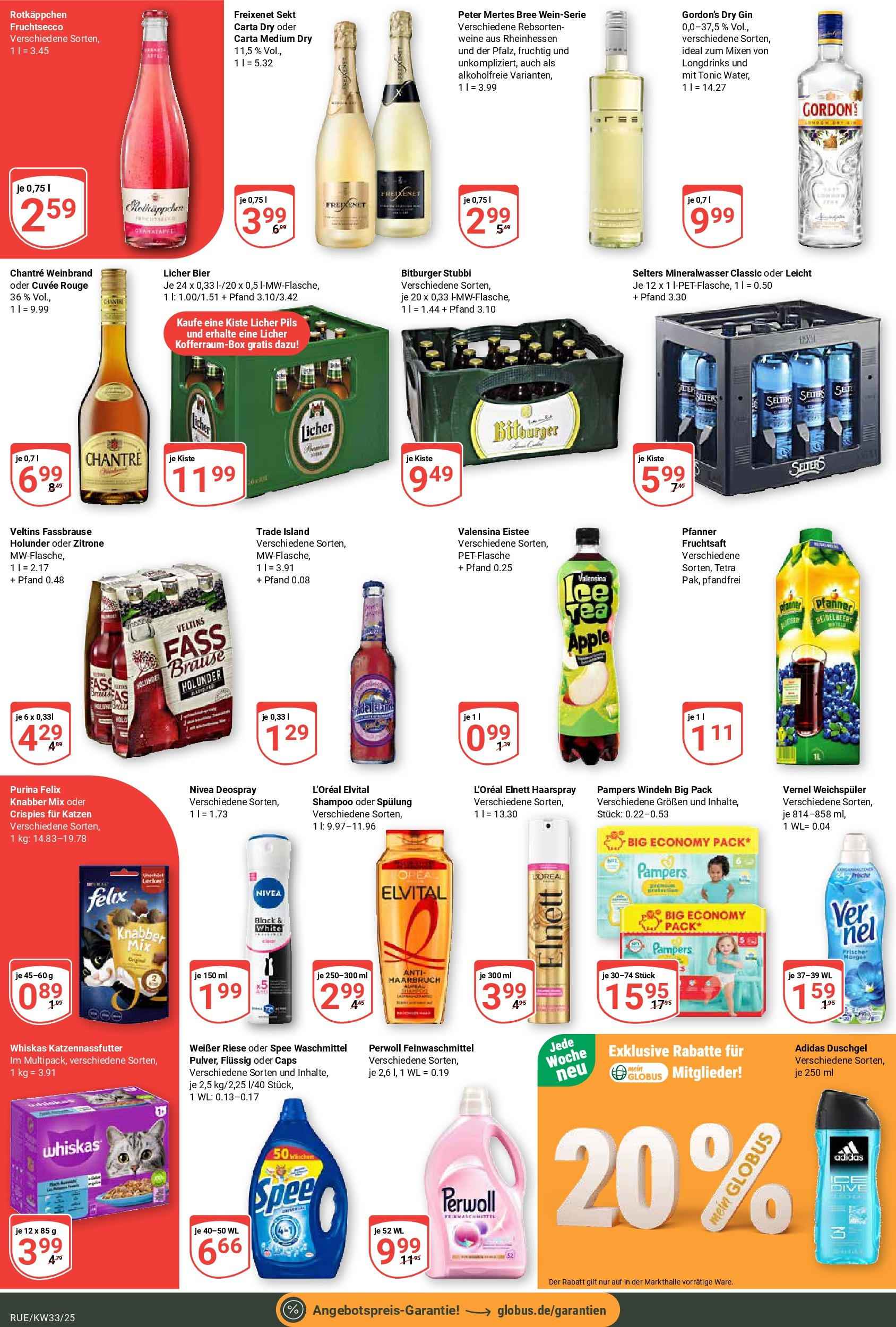 Globus prospekt Rüsselsheim	 (ab 11.08.2025) » Angebote online | Seite: 8 | Produkte: Mineralwasser, Apple, Fruchtsecco, Chantré