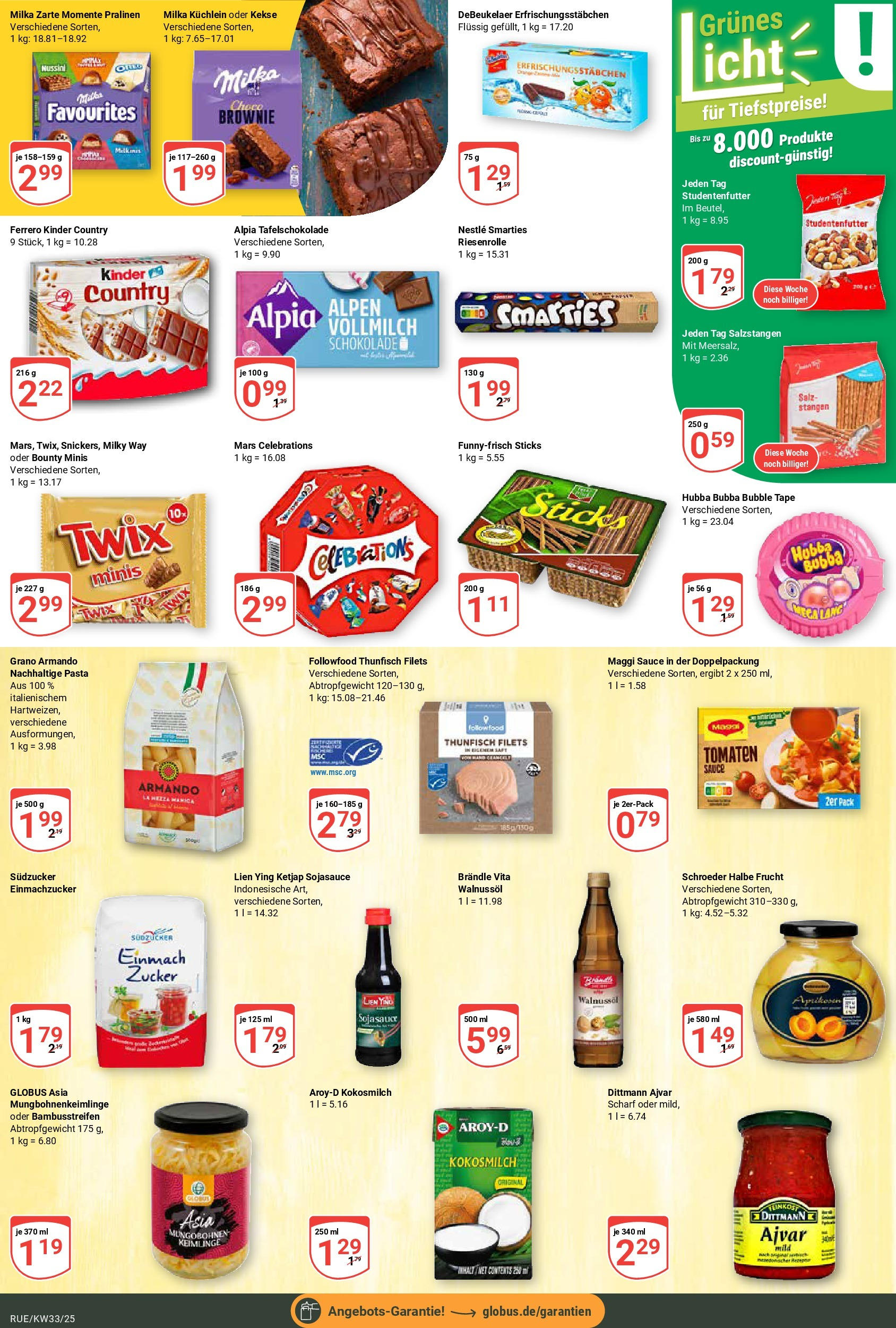 Globus prospekt Rüsselsheim	 (ab 11.08.2025) » Angebote online | Seite: 17 | Produkte: Schokolade, Celebrations, Mars, Pasta