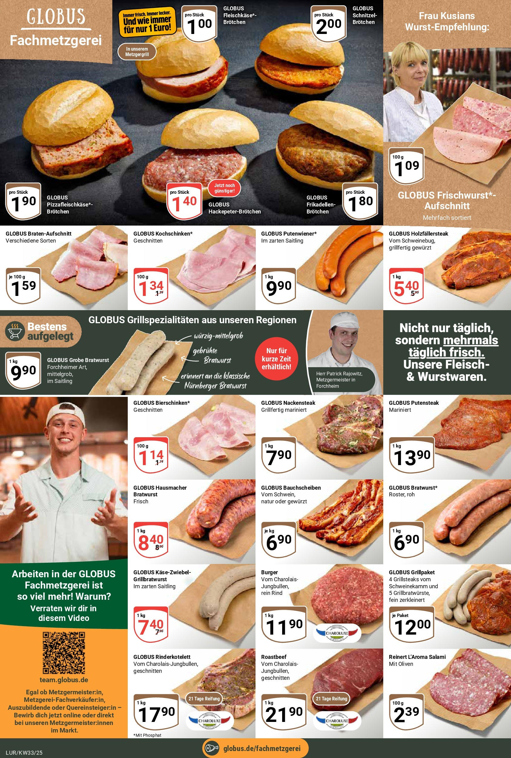 Globus prospekt Hamburg	 (ab 11.08.2025) » Angebote online | Seite: 7 | Produkte: Grill, Bratwurst, Burger, Video