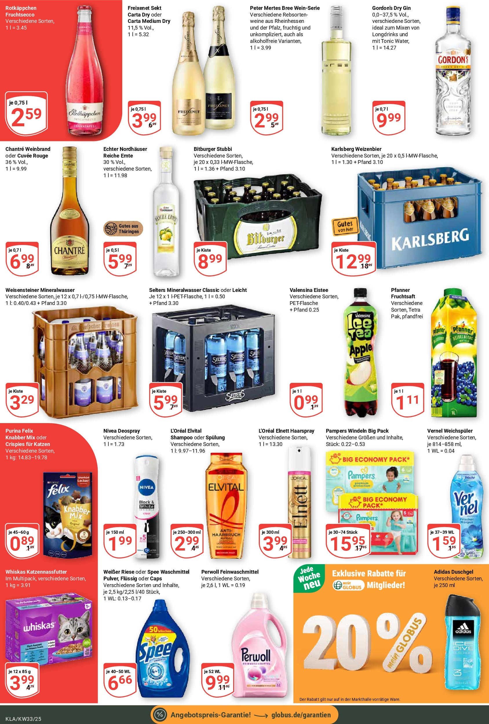 Globus prospekt Kaiserslautern	 (ab 11.08.2025) » Angebote online | Seite: 9 | Produkte: Freixenet, Bree, Spülung, Duschgel