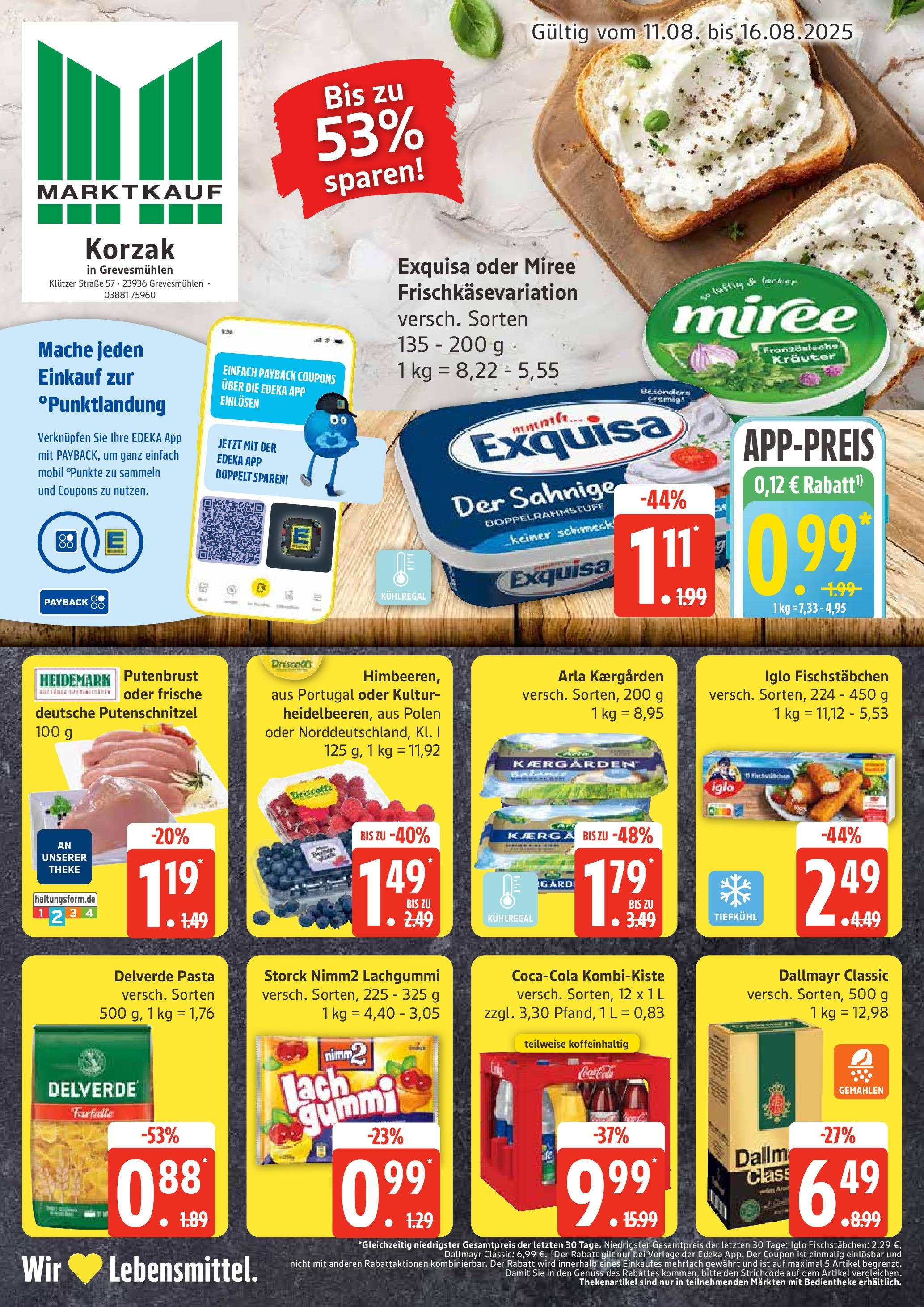 Marktkauf - Marktkauf: Wochenangebote (ab 11.08.2025) » Angebote online | Seite: 1 | Produkte: Theke, Fischstabchen, Putenschnitzel, Pasta