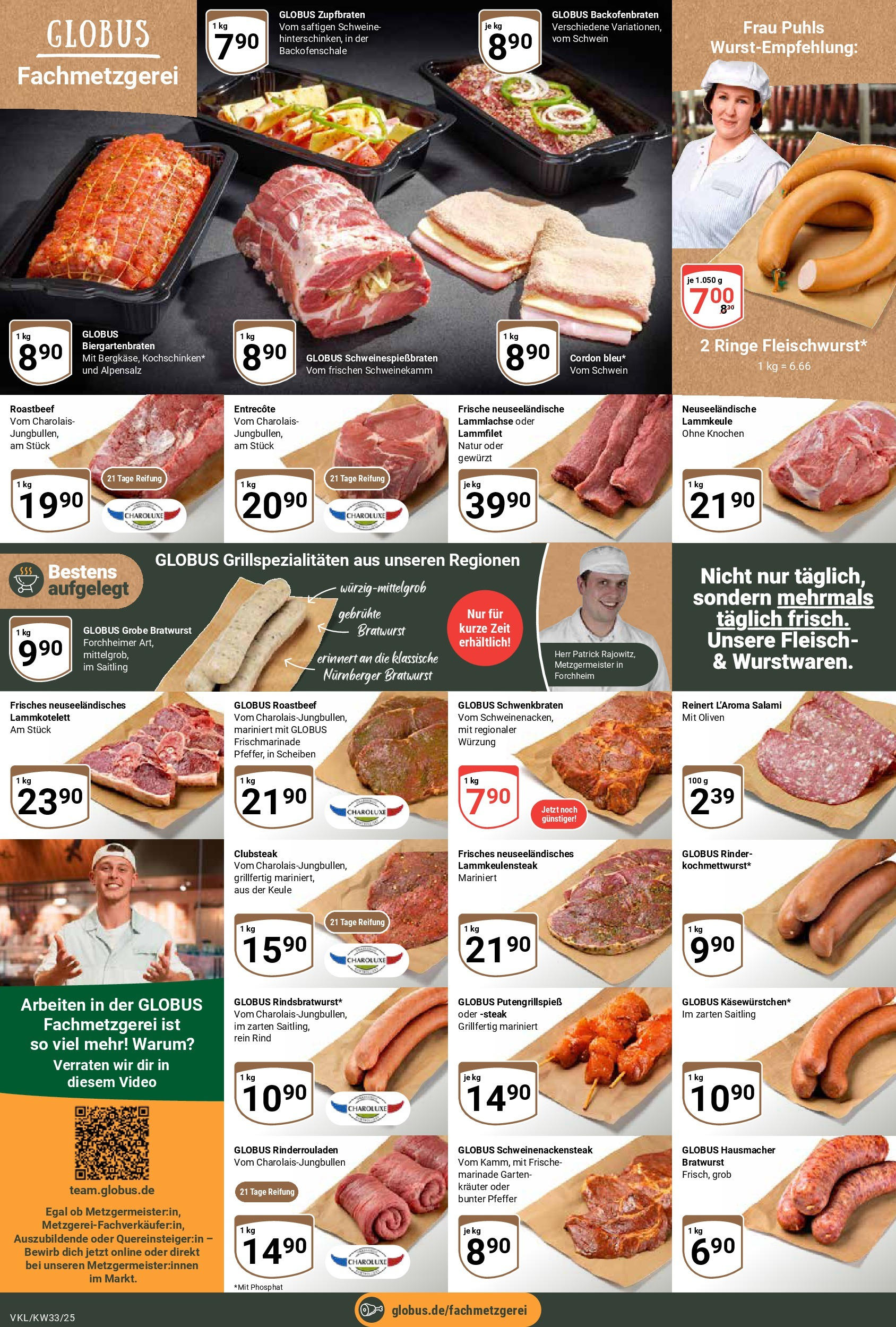 Globus prospekt Völklingen (ab 11.08.2025) » Angebote ab Montag | Seite: 12 | Produkte: Rinderrouladen, Lammkeule, Bratwurst, Entrecote Globus prospekt Völklingen (ab 11.08.2025) » Angebote online | Seite: 12 | Produkte: Rinderrouladen, Lammkeule, Bratwurst, Entrecote