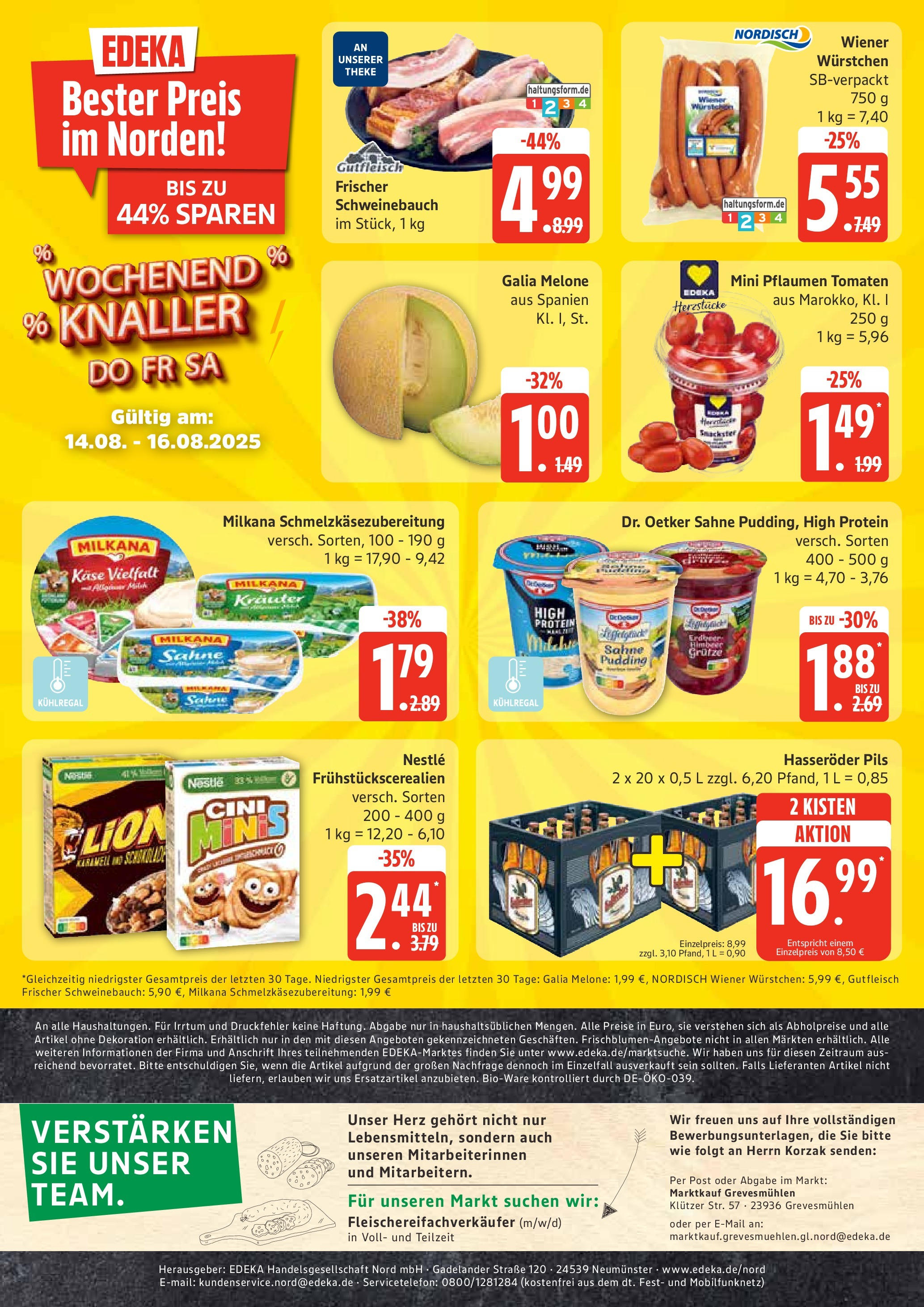 Marktkauf - Marktkauf: Wochenangebote (ab 11.08.2025) » Angebote online | Seite: 20 | Produkte: Pflaumen, Schweinebauch, Pils, Melone