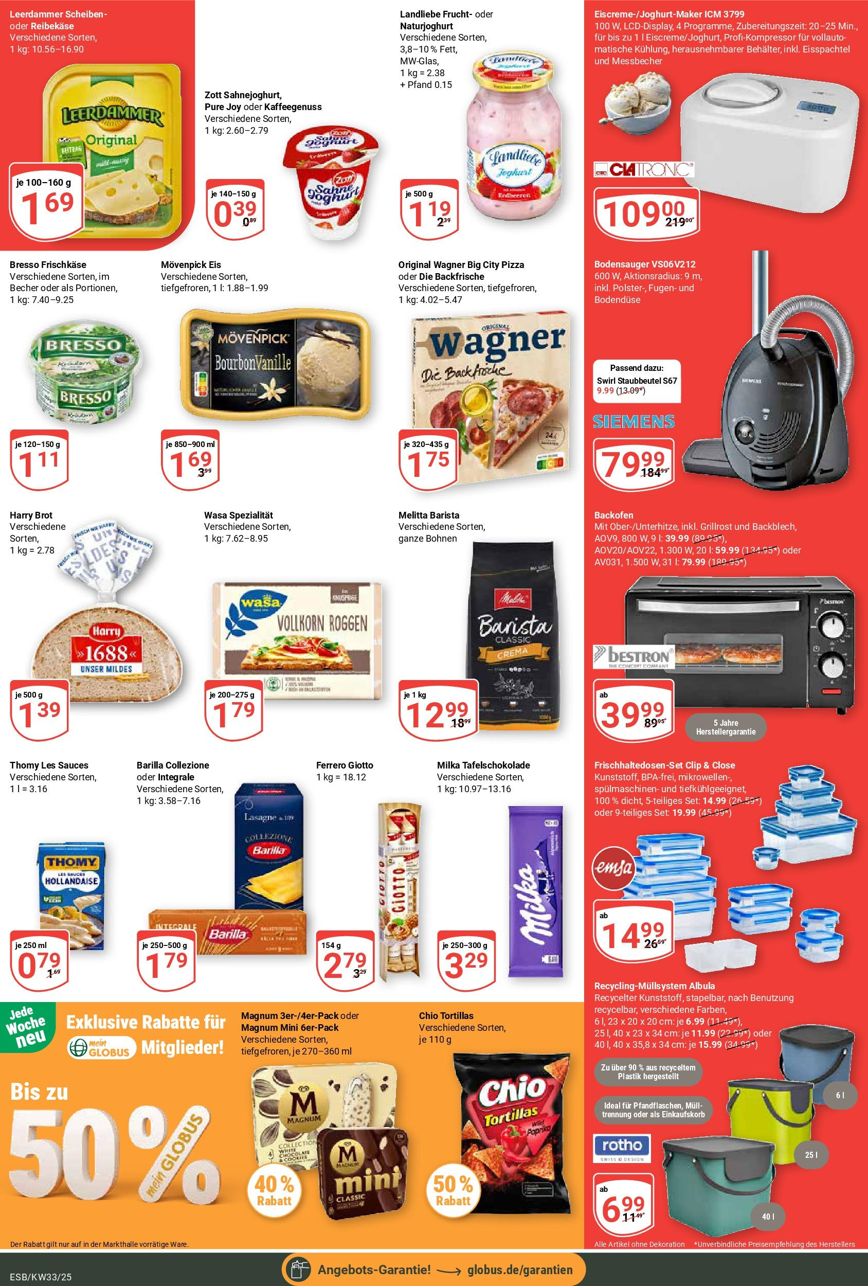 Globus prospekt Eschborn	 (ab 11.08.2025) » Angebote online | Seite: 7 | Produkte: Bresso, Chio tortillas, Brot, Eis