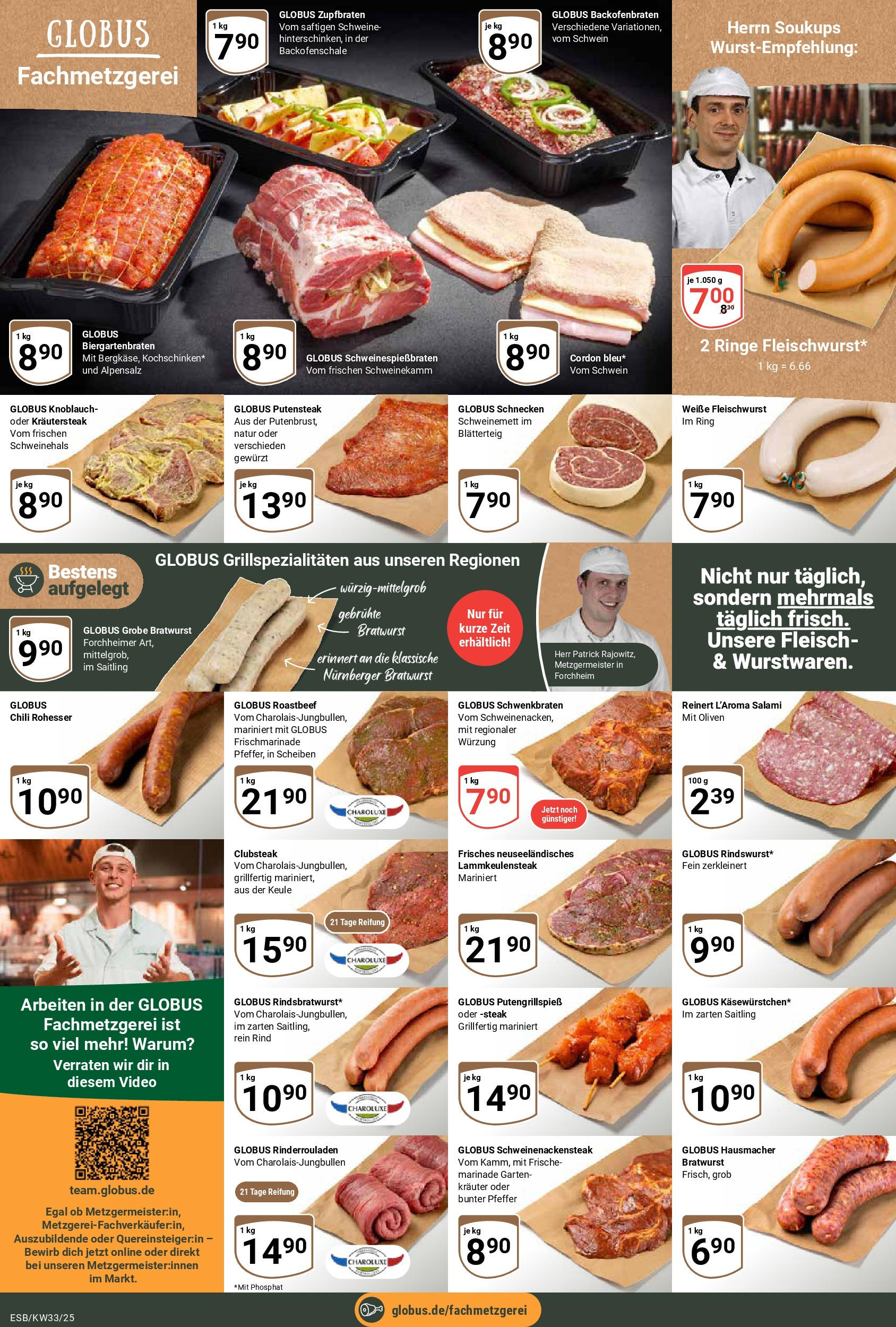 Globus prospekt Eschborn	 (ab 11.08.2025) » Angebote online | Seite: 12 | Produkte: Rinderrouladen, Knoblauch, Chili, Video