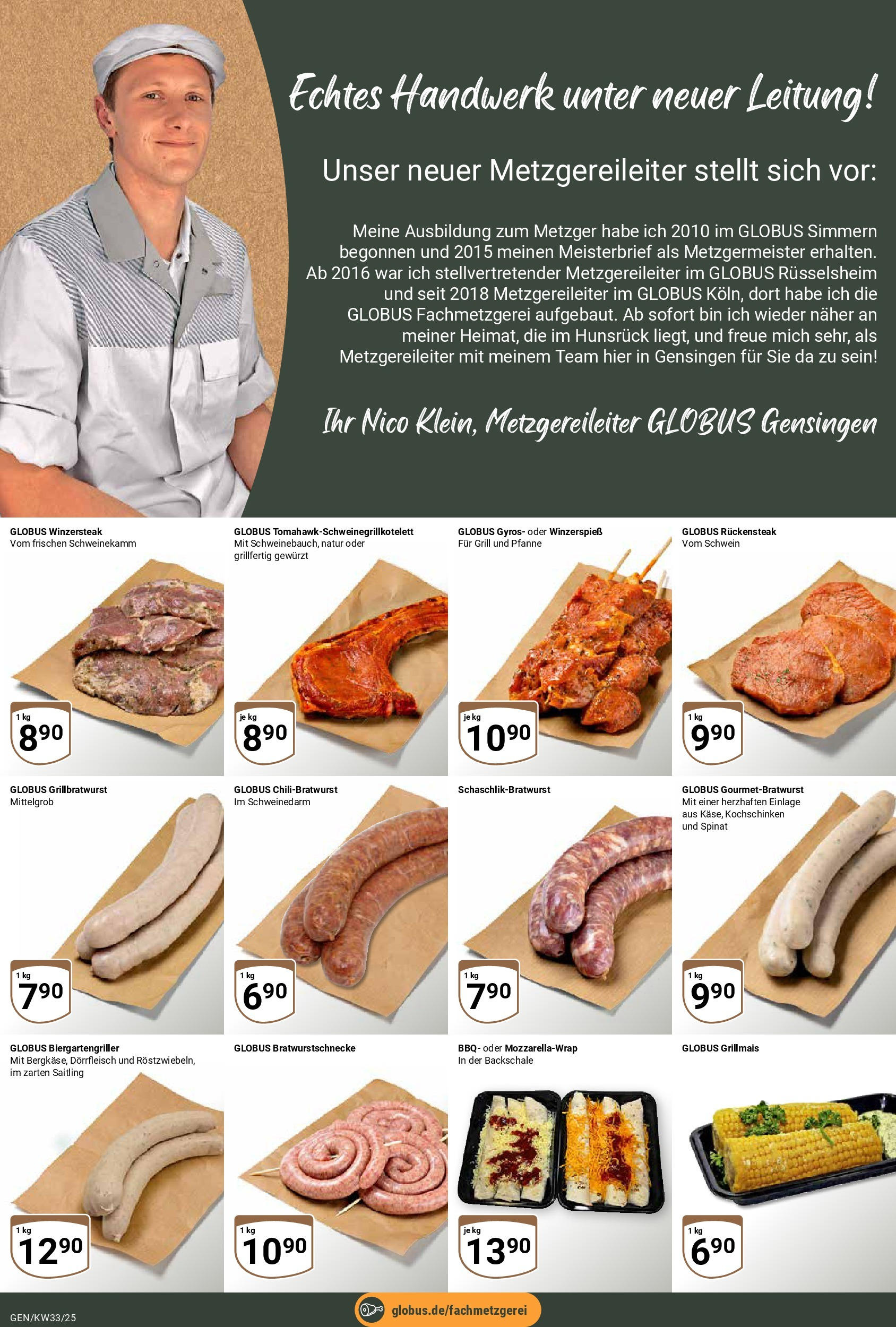 Globus prospekt Gensingen	 (ab 11.08.2025) » Angebote online | Seite: 15 | Produkte: Grill, Gyros