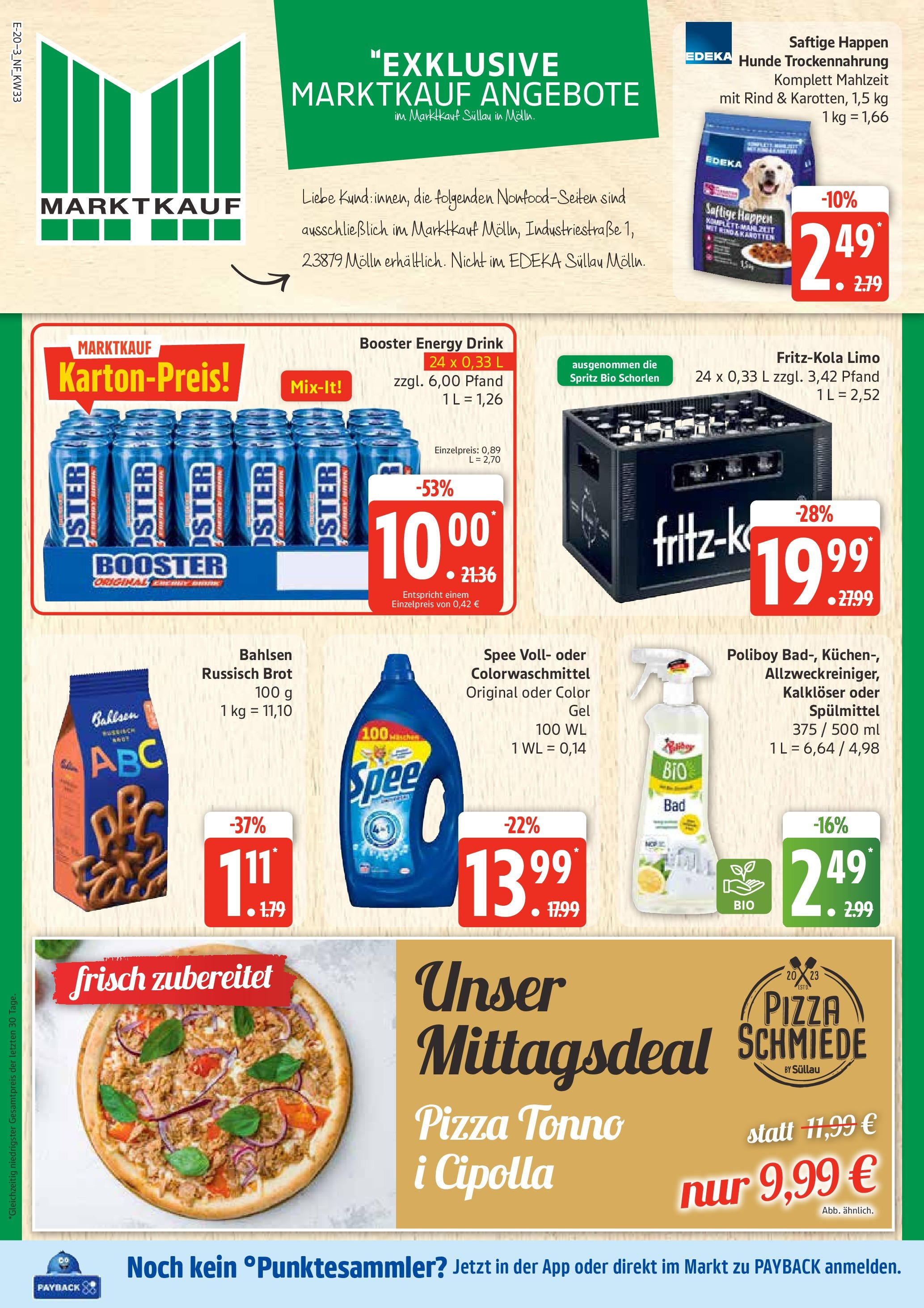 Edeka prospekt Ratzeburg	 (ab 11.08.2025) » Angebote Online | Seite: 20 | Produkte: Energy, Spee, Brot, Pizza