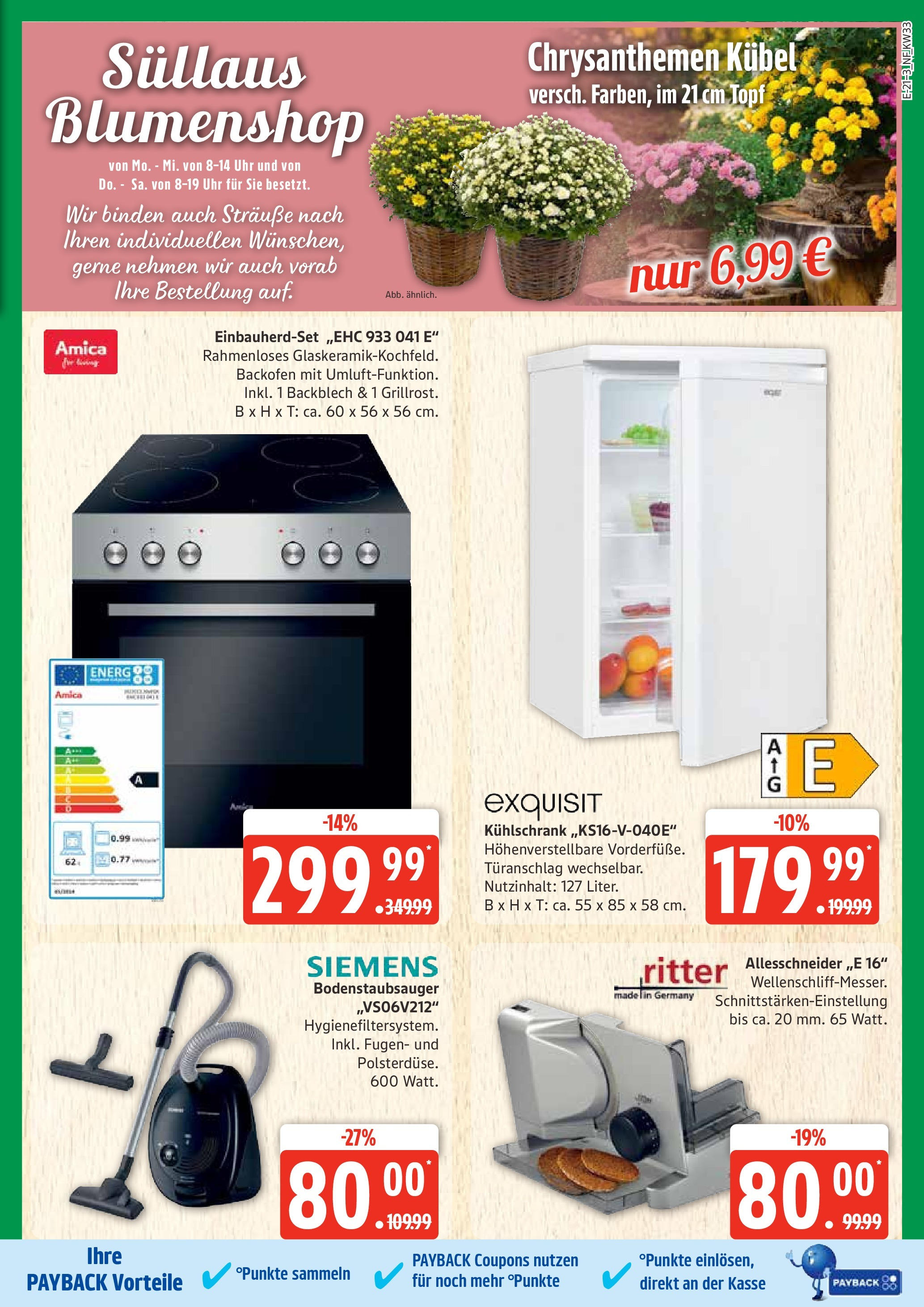 Edeka prospekt Ratzeburg	 (ab 11.08.2025) » Angebote Online | Seite: 21 | Produkte: Siemens, Kühlschrank, Backofen, Uhr