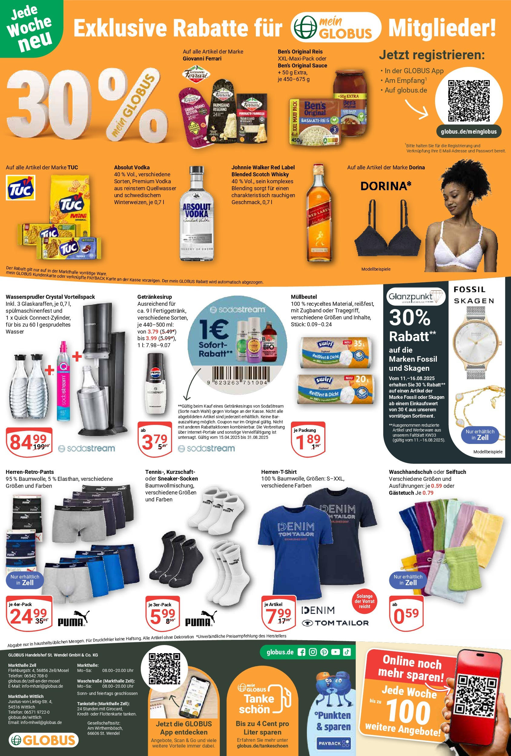 Globus prospekt Wittlich	 (ab 11.08.2025) » Angebote online | Seite: 27 | Produkte: Whisky, Wasser, Telefon, Johnnie walker
