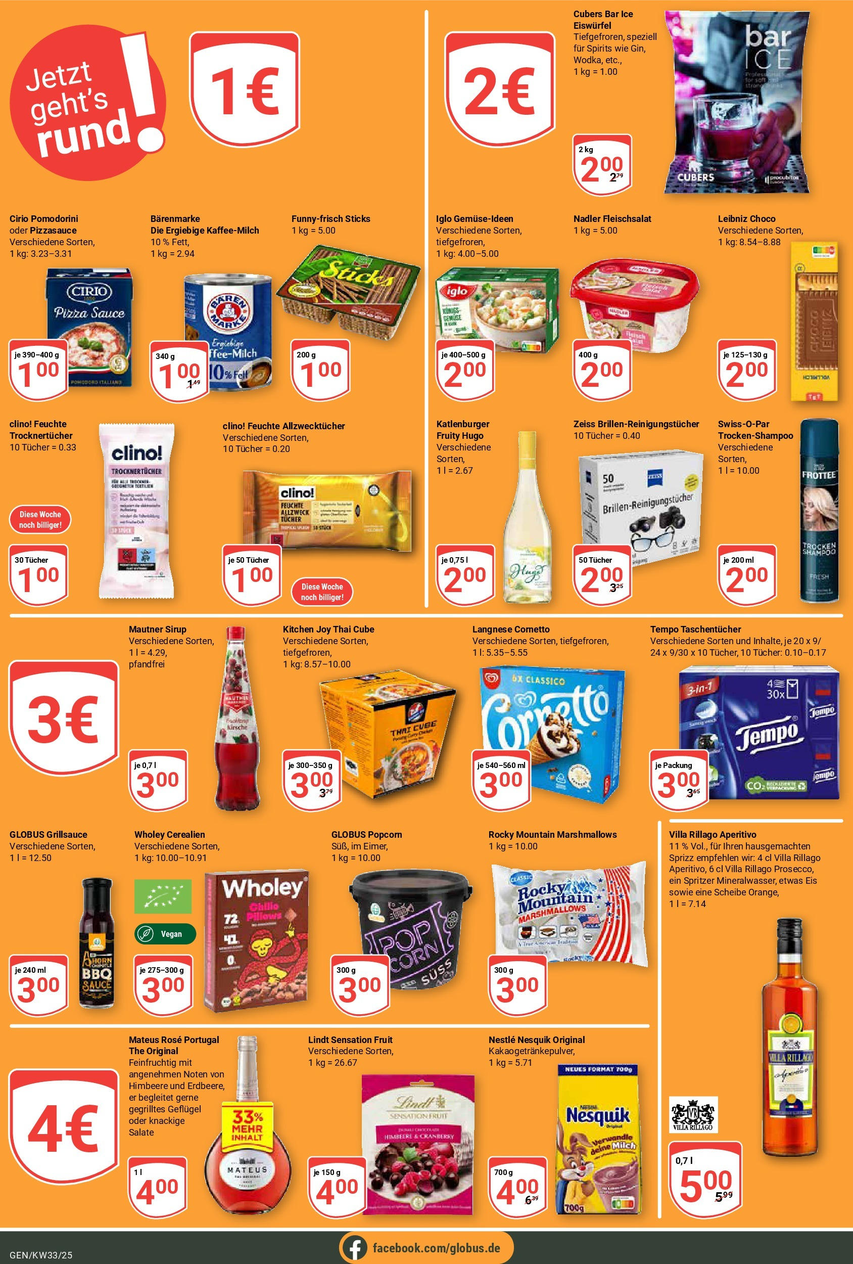 Globus prospekt Gensingen	 (ab 11.08.2025) » Angebote online | Seite: 30 | Produkte: Milch, Sirup, Pizza, Hugo