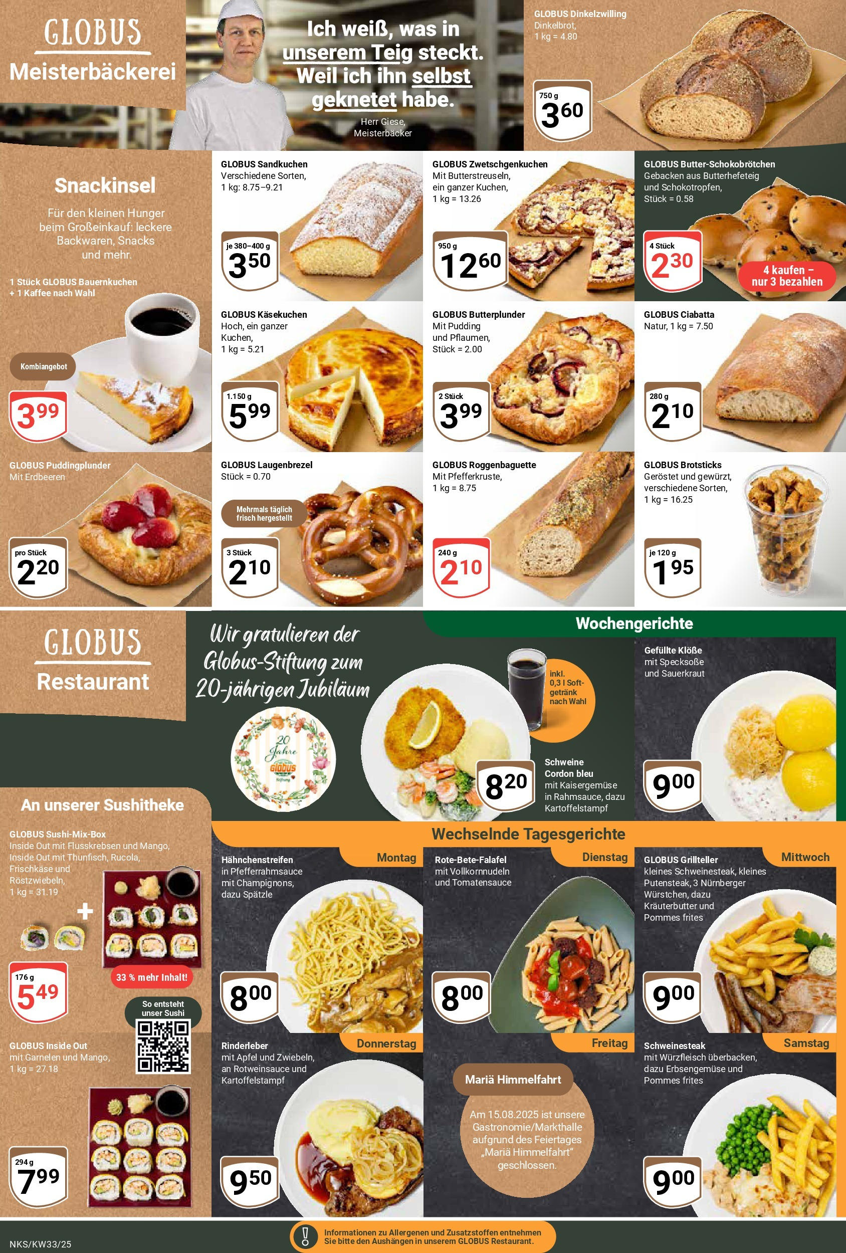 Globus prospekt Neunkirchen	 (ab 11.08.2025) » Angebote online | Seite: 7 | Produkte: Pommes, Kräuterbutter, Garnelen, Frischkase